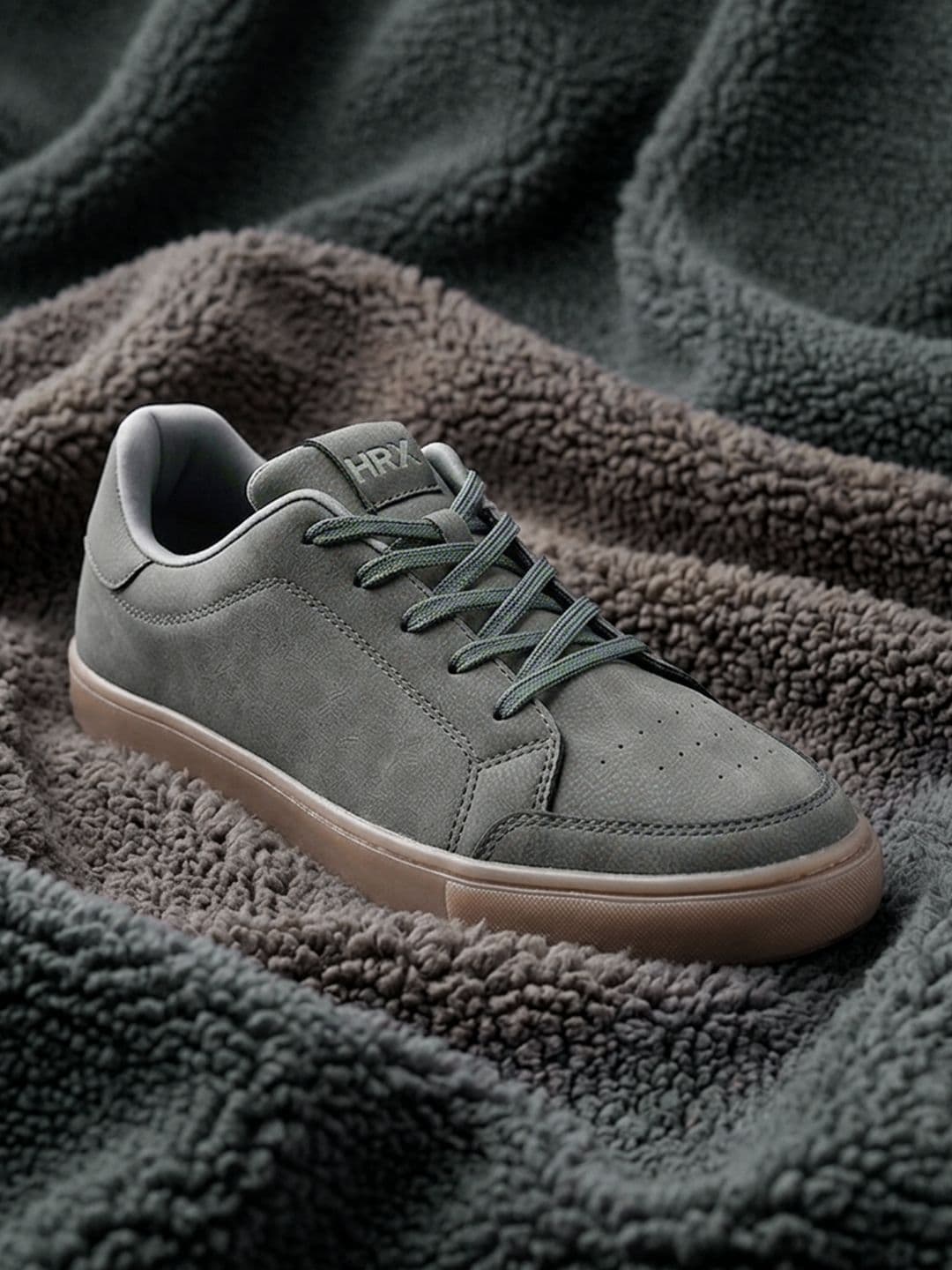 HRX by Hrithik Roshan Men Grey Suede Finish Regular Sneakers - view 1