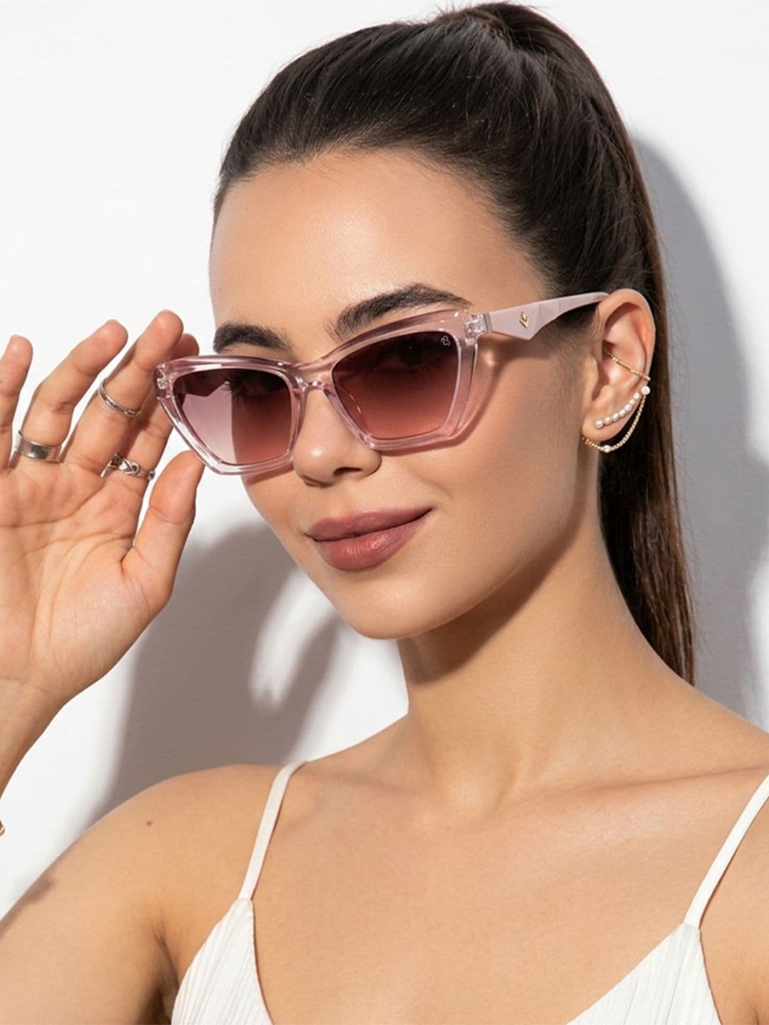 Eyejack by Voyage Women Cateye Sunglasses with UV Protected Lens 90165CL851 - view 1