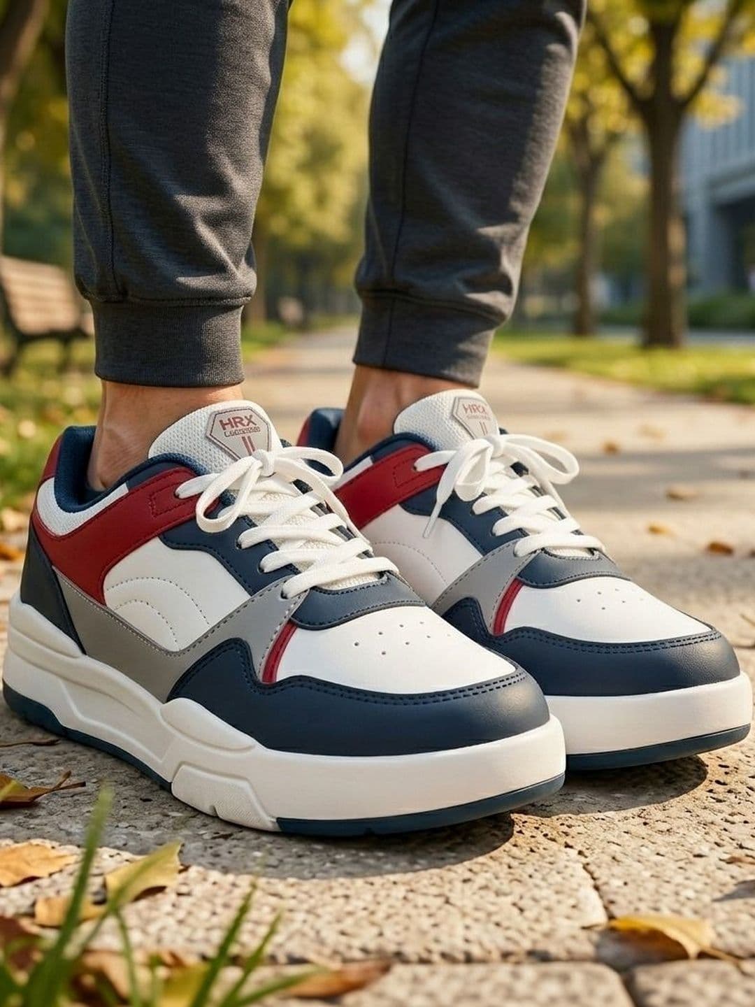 HRX by Hrithik Roshan Men Colourblocked PU Sneakers - view 1