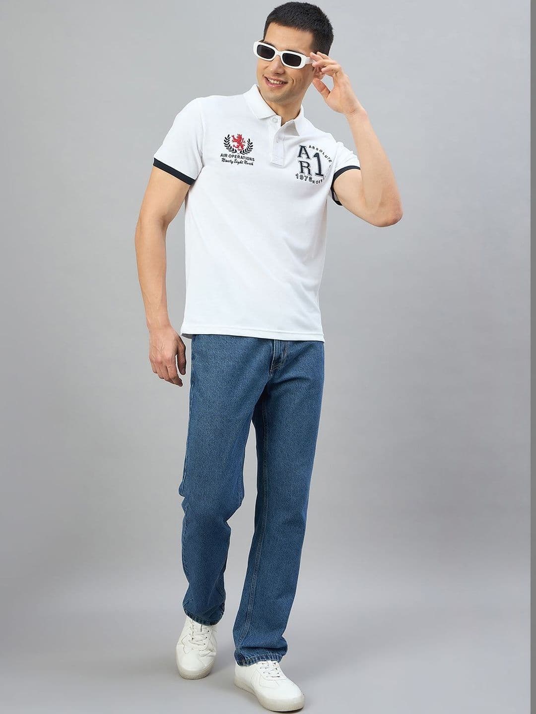98 Degree North Men Printed Polo Collar T-shirt - view 1