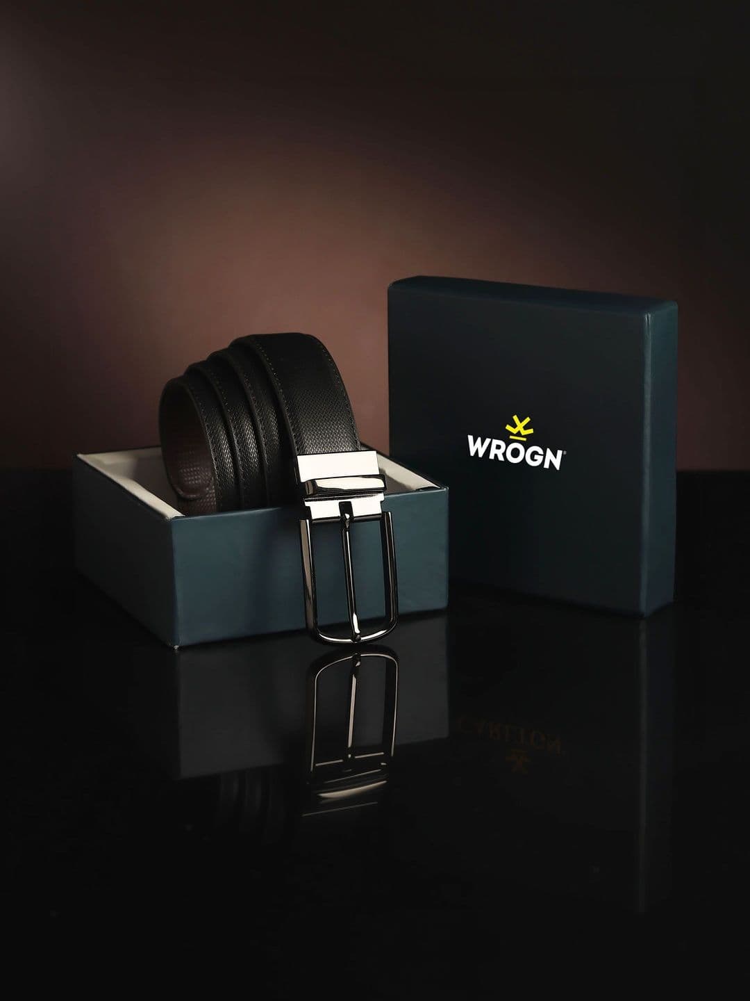 WROGN Men Textured PU Reversible Belt - view 1
