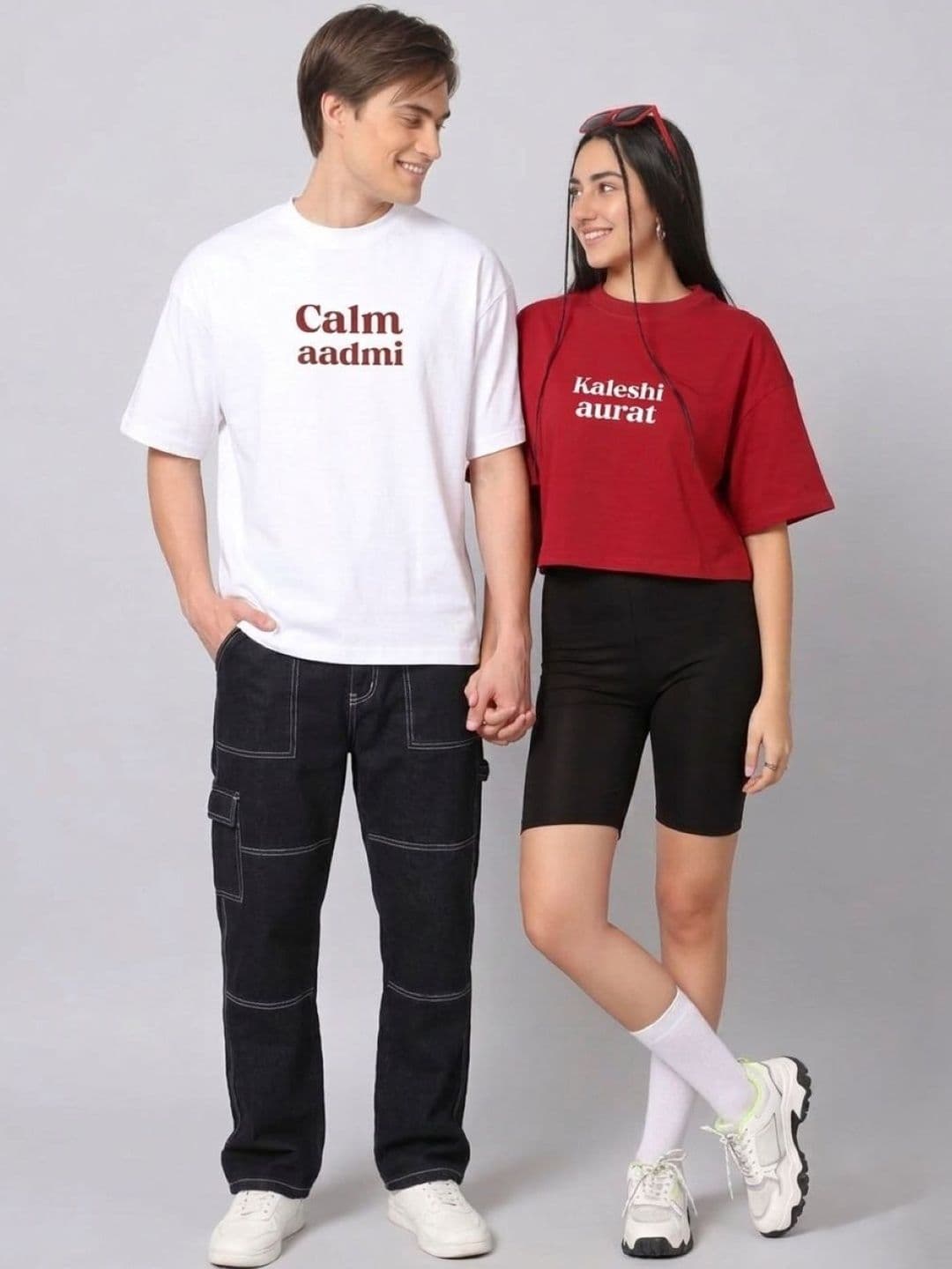 Besick Unisex Typography Printed Round Neck Cotton Regular Fit T-shirt - view 1