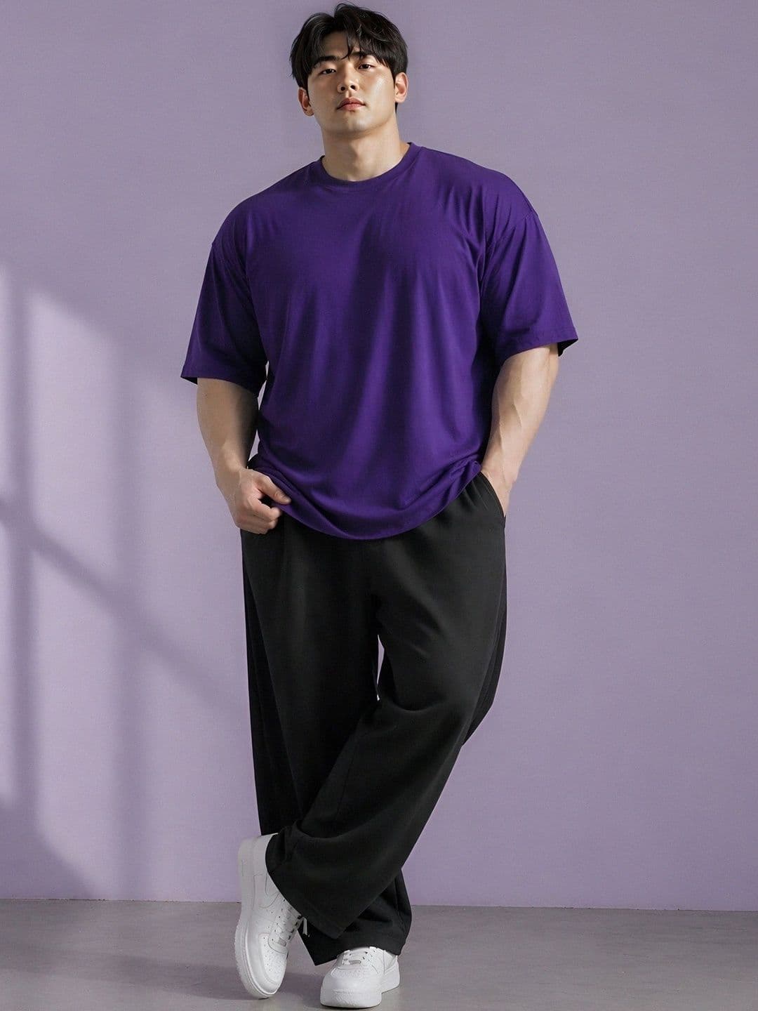 PockMAN Men Drop-Shoulder Sleeves Bio Finish T-shirt - view 1