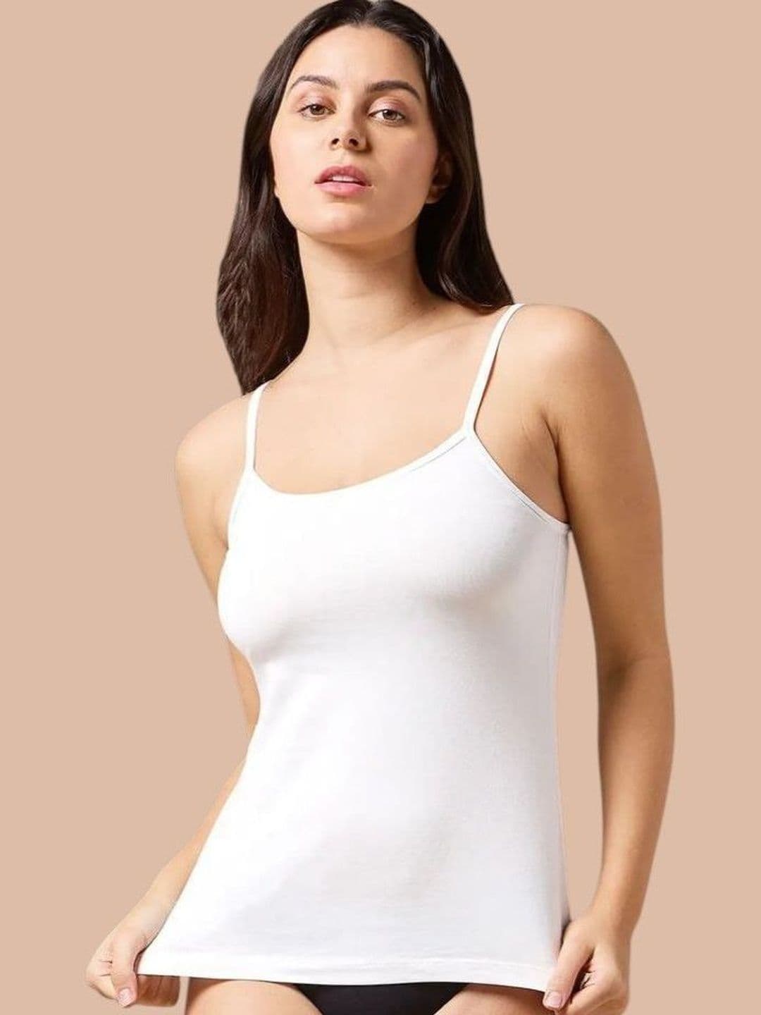 DressBerry Pack Of 2 Cotton Camisole With Adjustable Straps And Stayfresh Treatment - view 1