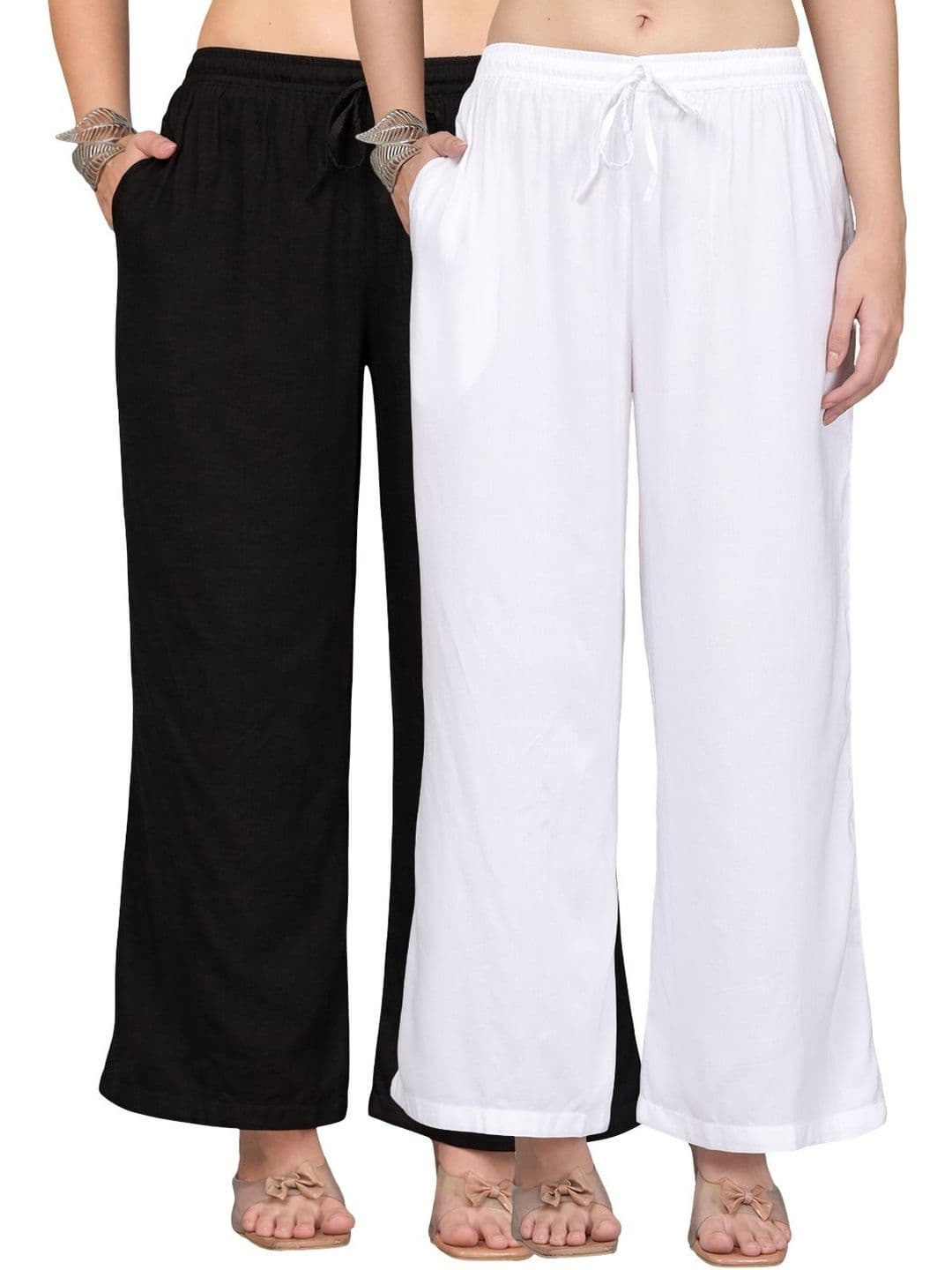 KALINI Women Knitted Ethnic Palazzos - view 1