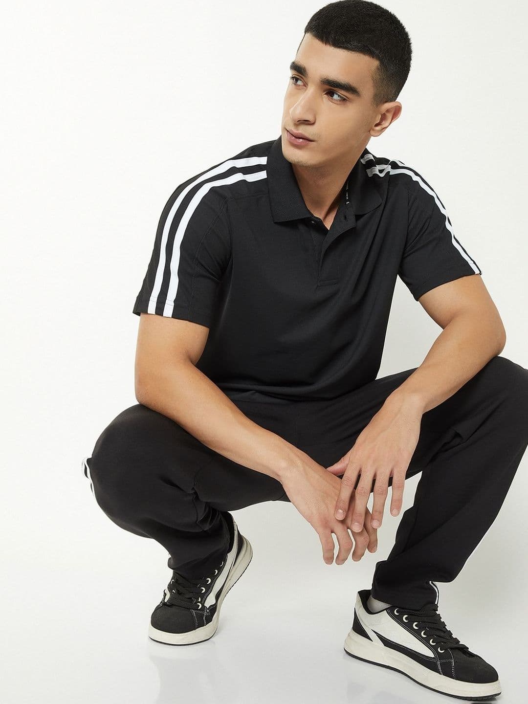 max Men Striped Polo Collar T-shirt - view 1