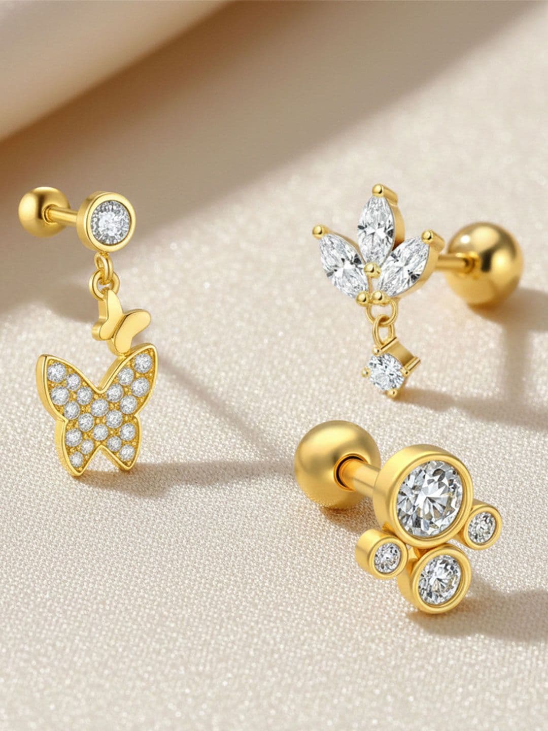 VAMA Geometric Studs Earrings - view 1
