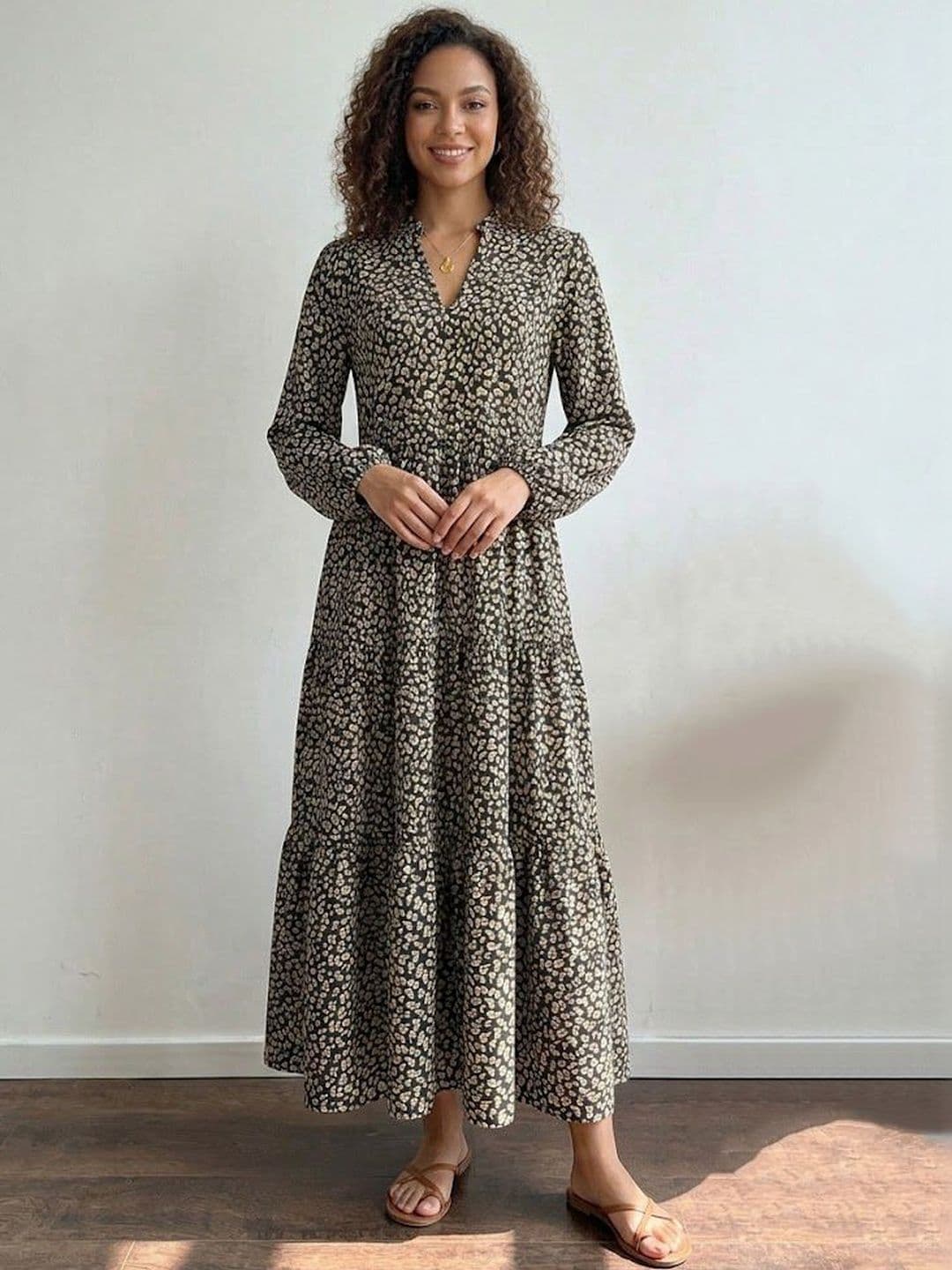 StyleCast x Revolte Animal Print A-Line Maxi Dress - view 1