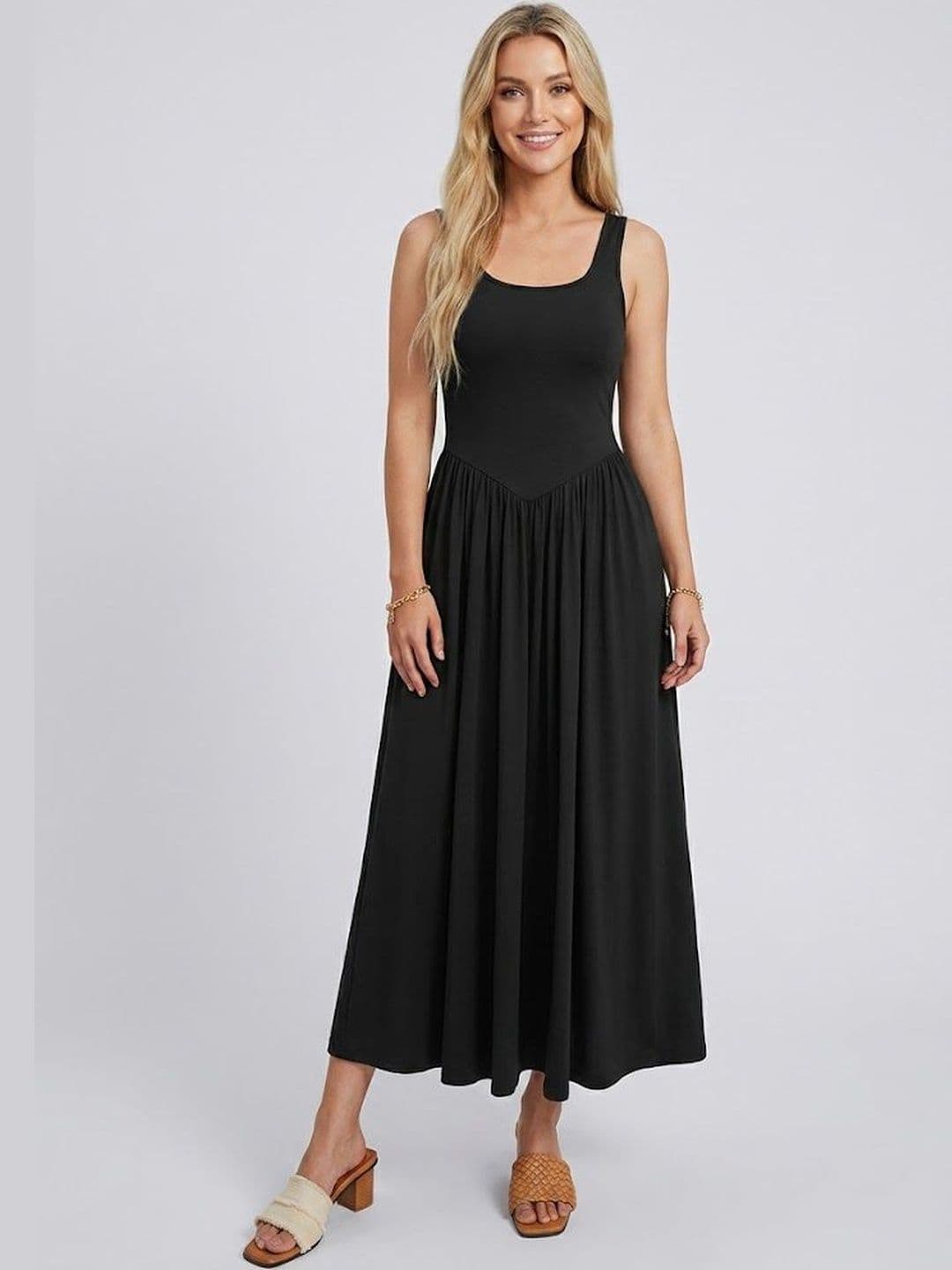StyleCast x Revolte Fit & Flare Maxi Dress - view 1