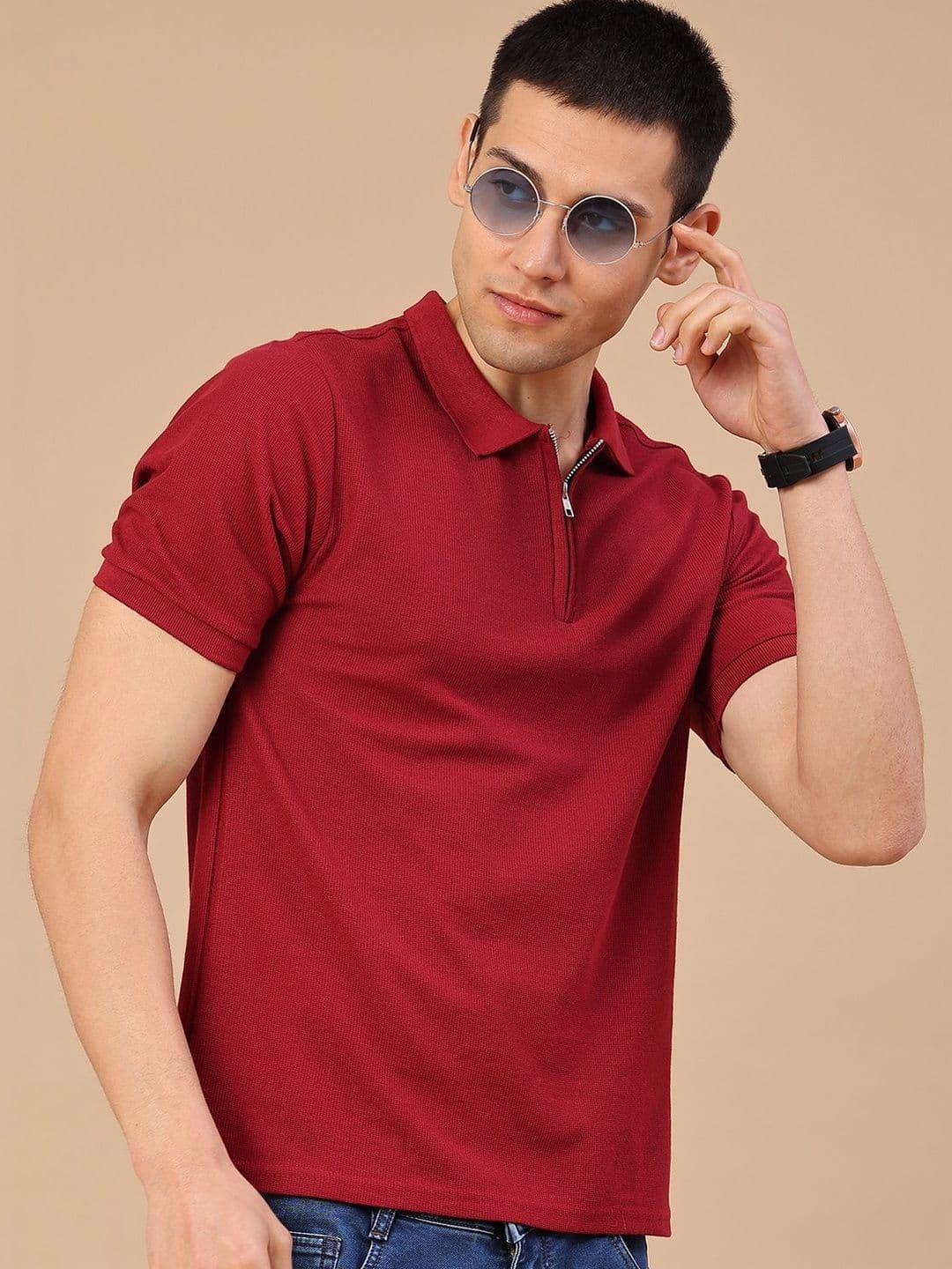 V-Mart Men Polo Collar T-shirt - view 1