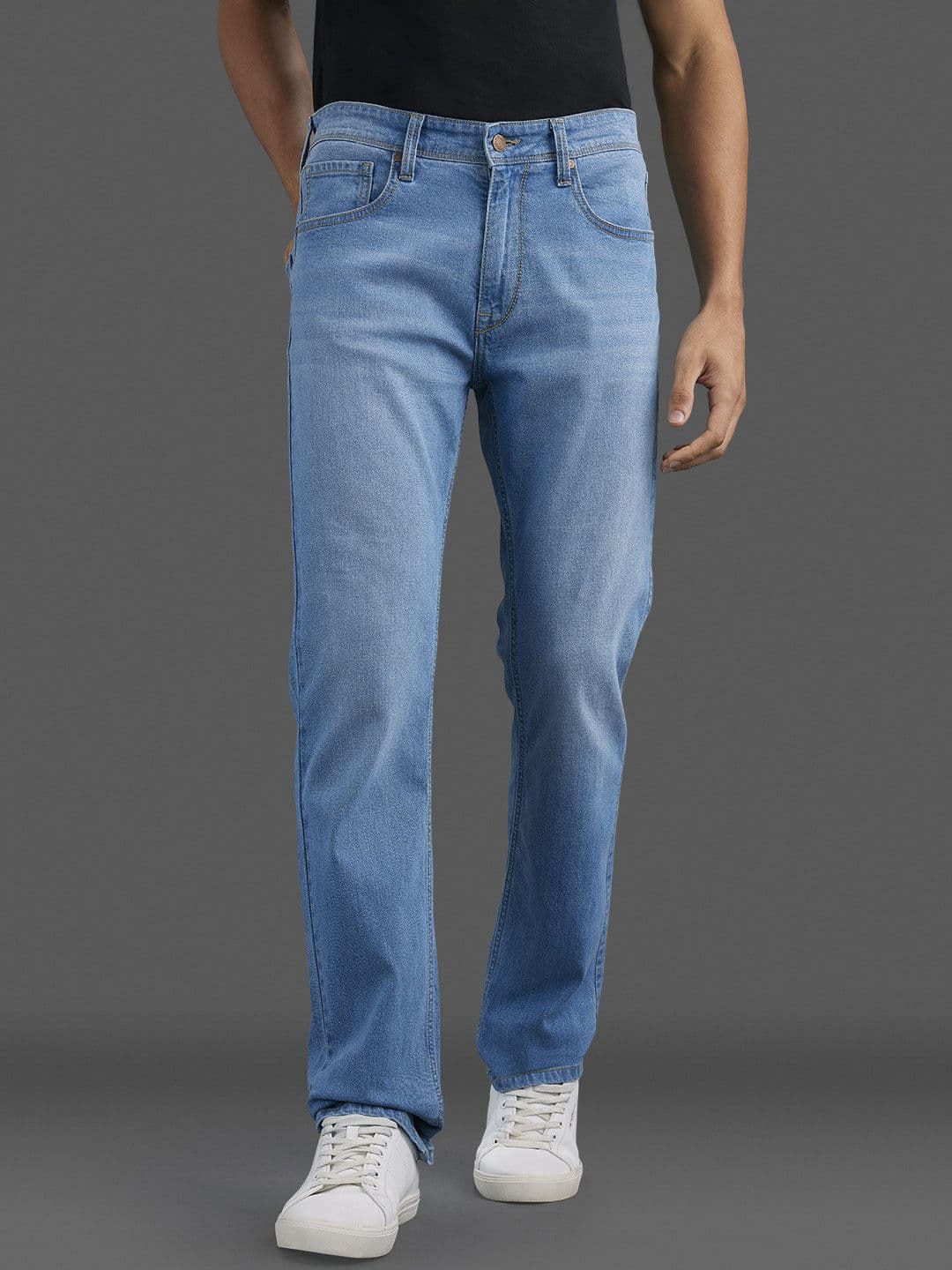 Pepe Jeans Men Holborne Straight Fit Mid-Rise Light Fade Stretchable Jeans - view 1