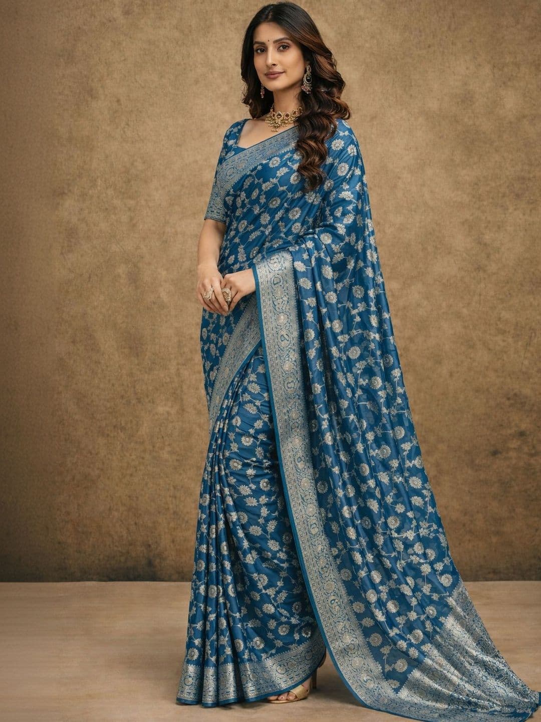 Sangria Woven Design Banarasi Sarees - view 1