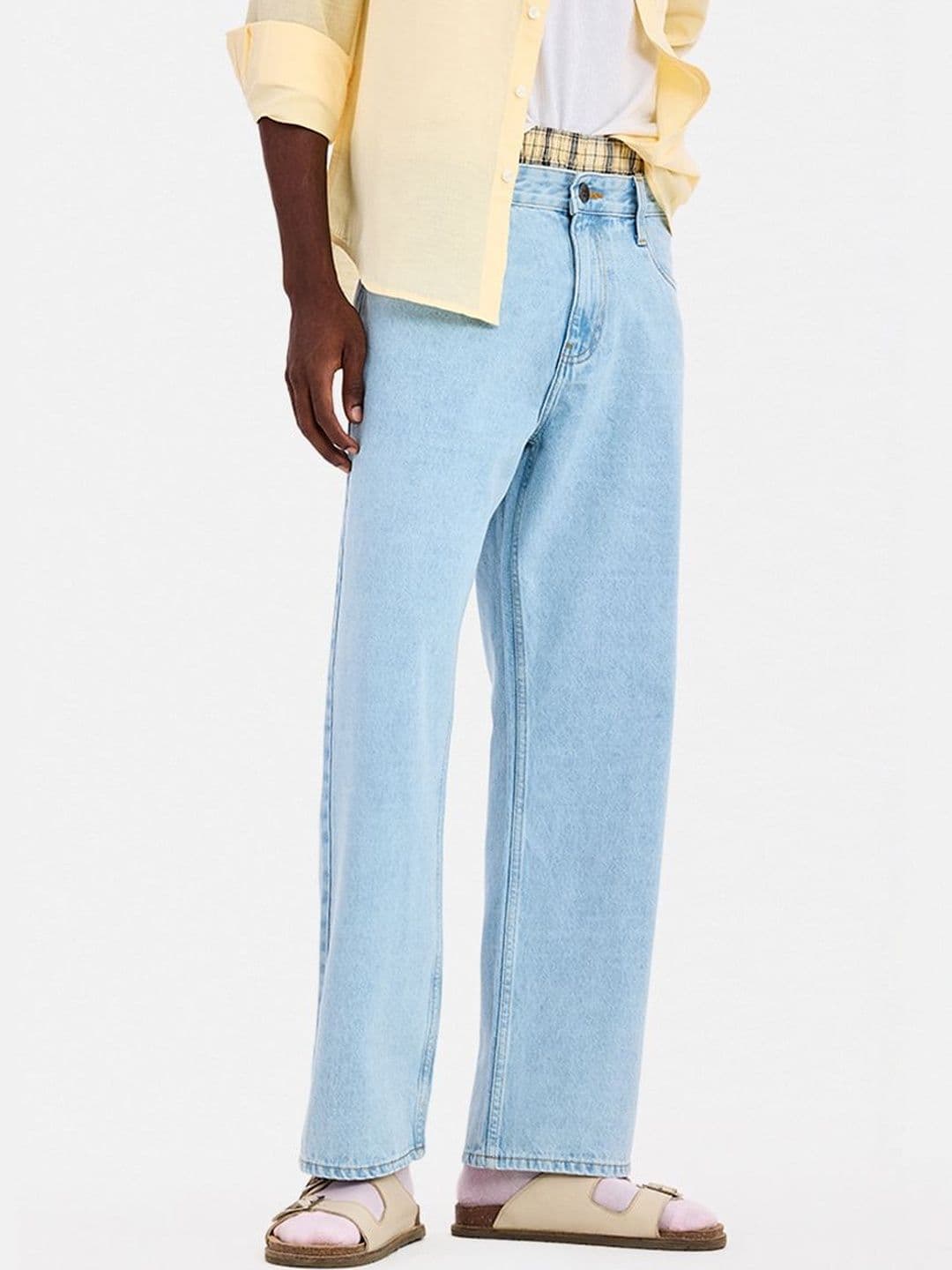 Snitch Men Straight Fit Mid-Rise Cuffed Hem Jeans - view 1