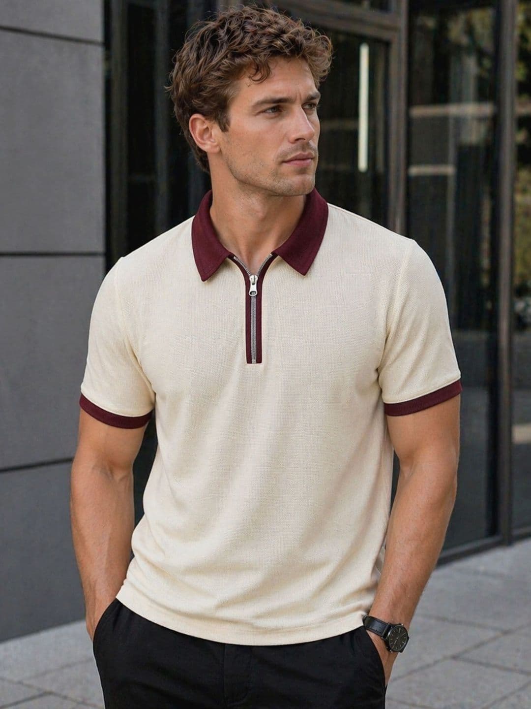 SZN Men Polo Collar T-shirt - view 1