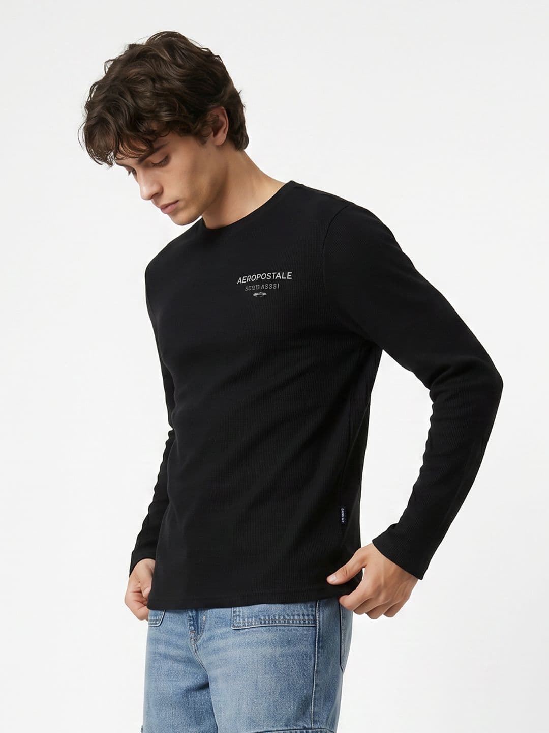 Aeropostale Brand Logo Printed Pure Cotton T-Shirt - view 1