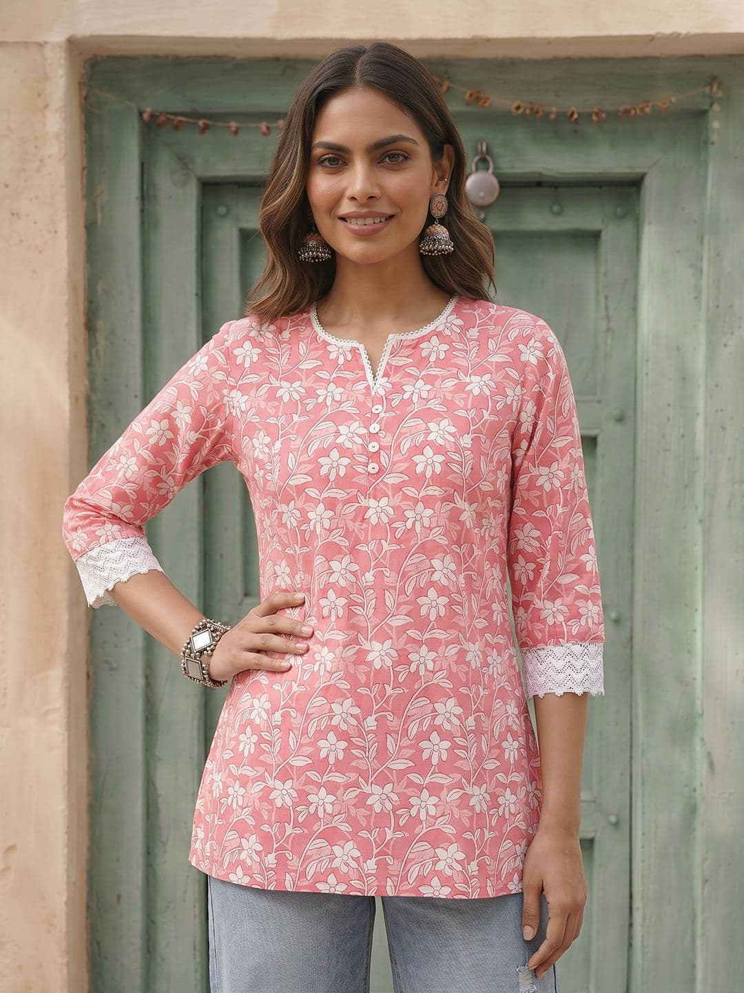 Anouk Floral Printed Kurti - view 1