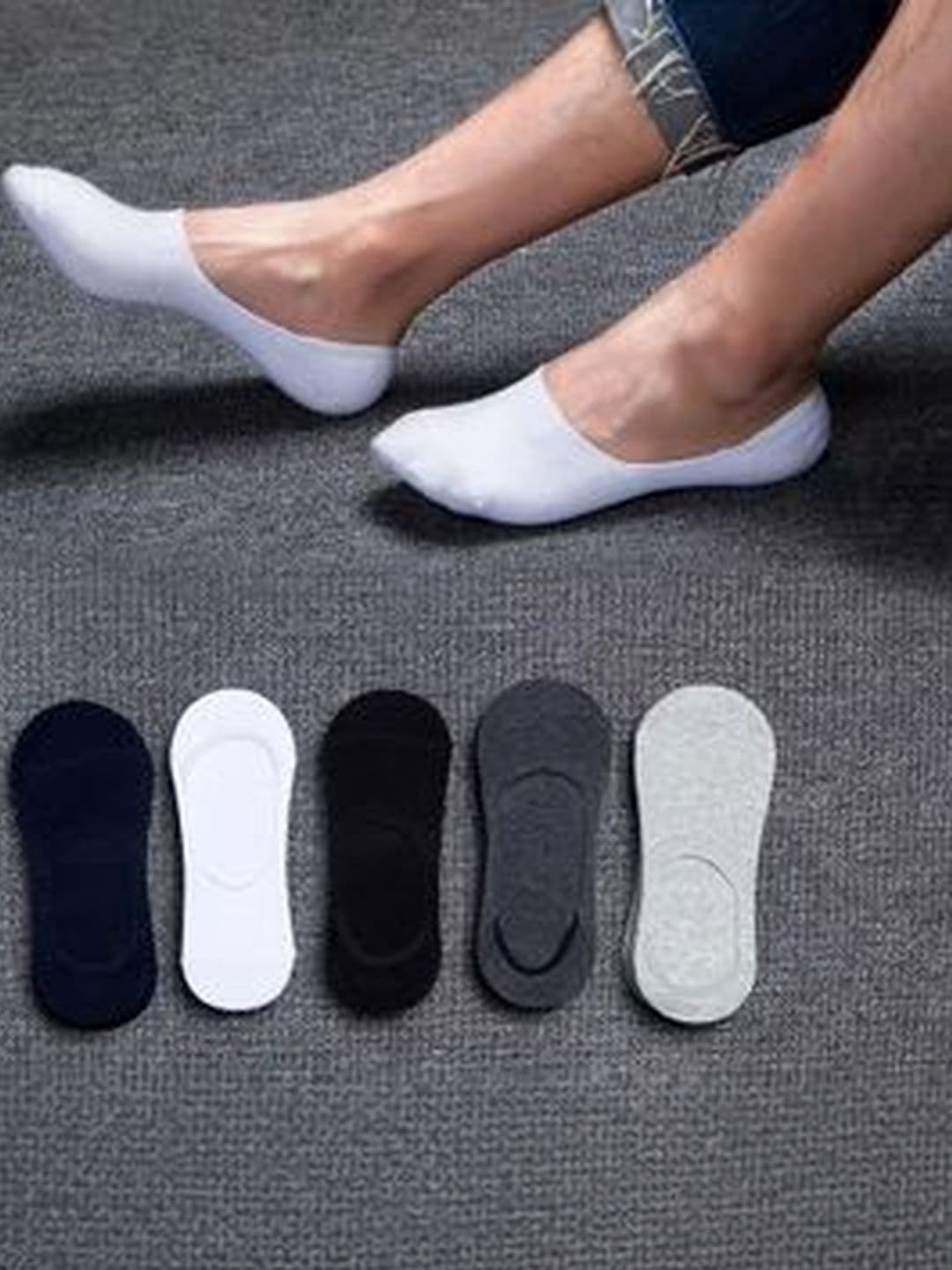MJE Men Pack of 10 Cotton Blend Assorted Shoe Liners Socks - view 1