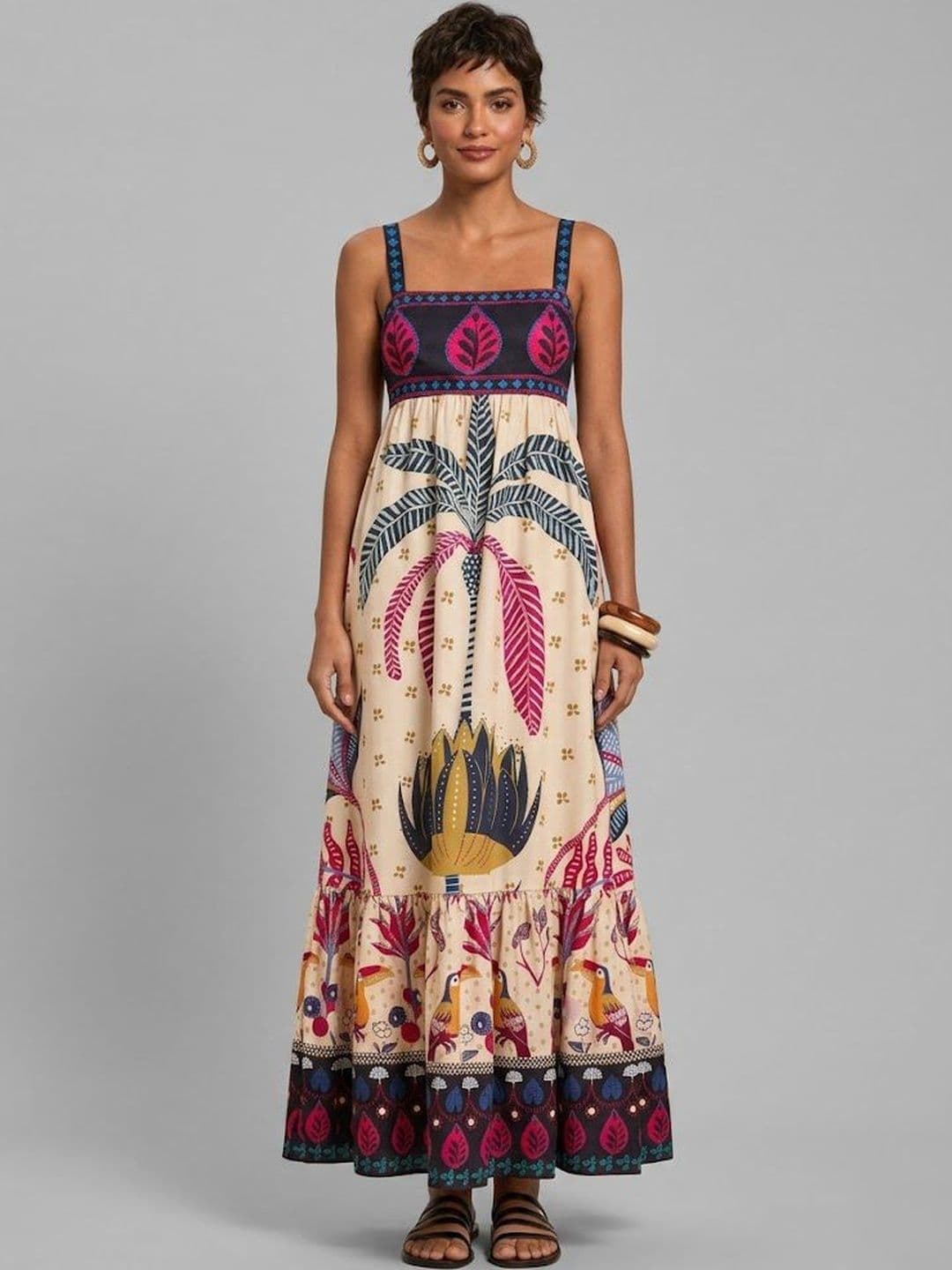 StyleCast x Revolte Ethnic Motifs Print Maxi Dress - view 1