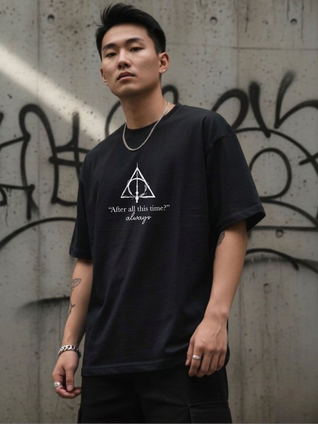 LYNX CLUB Graphic Printed Round Neck Pure Cotton Relaxed Fit T-shirt - view 1