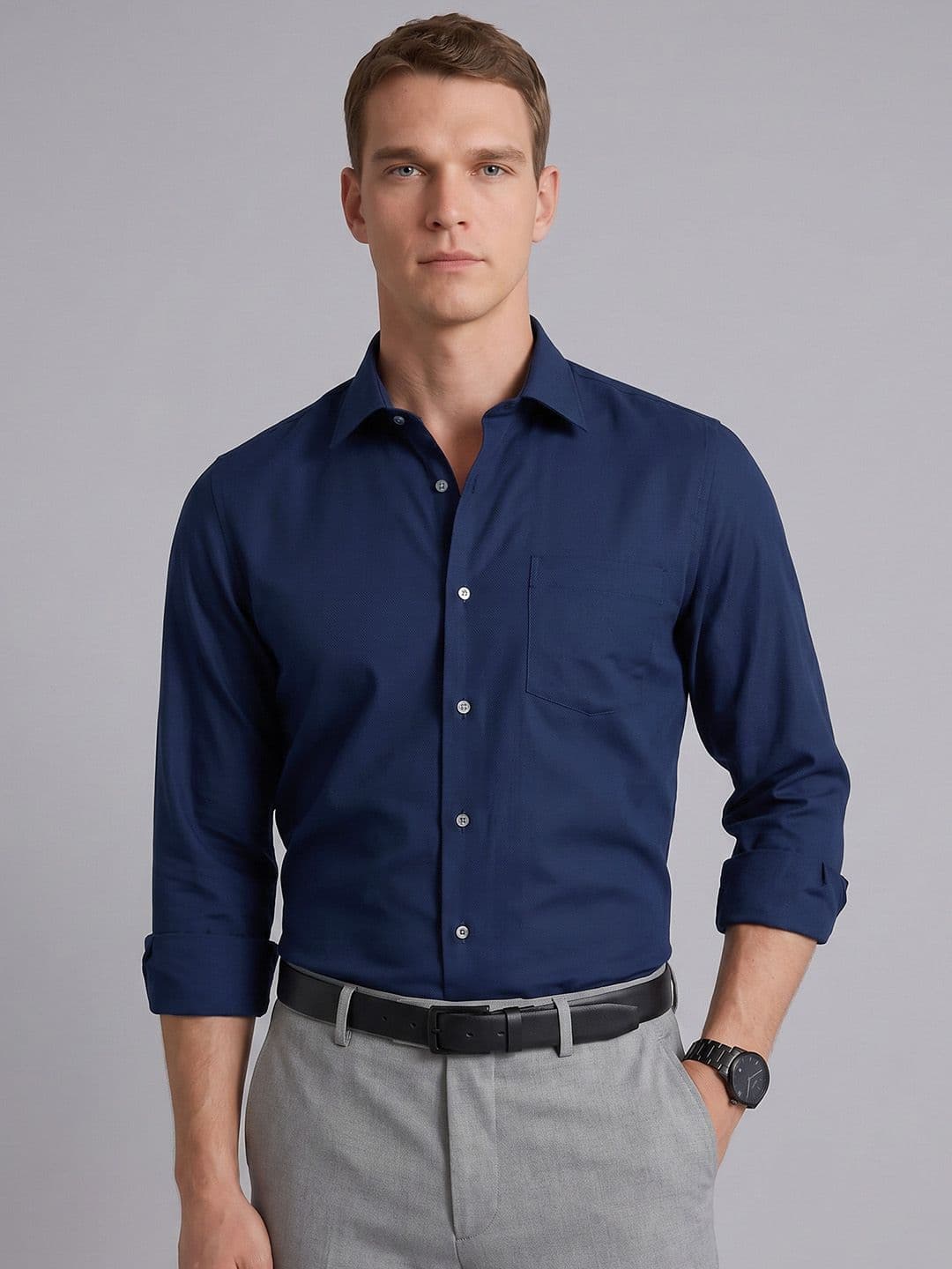 Blackberrys Spread Collar Pure Cotton Formal Shirt - view 1