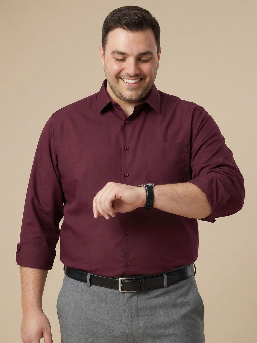 Thomas Scott Plus Size Pure Cotton Formal Shirt - view 1