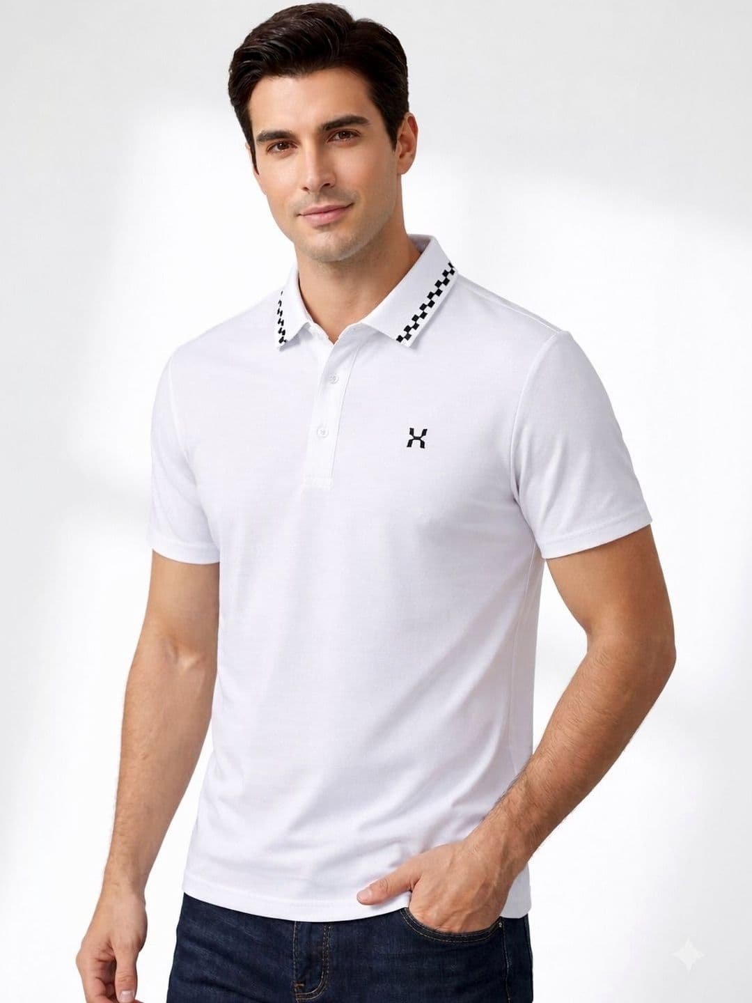 Mast & Harbour Polo Collar Pockets Regular Fit T-shirt - view 1