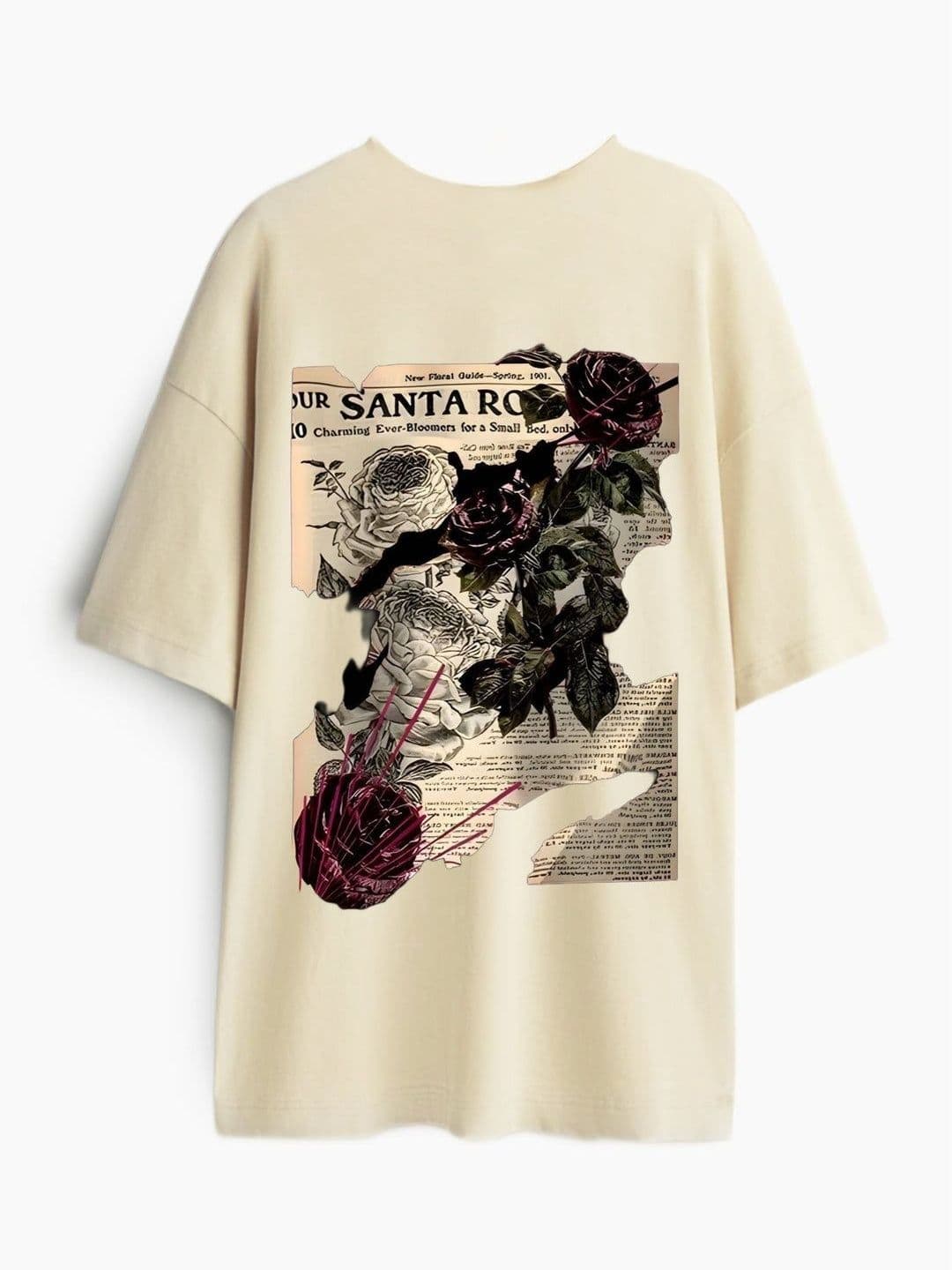 Make Insane Men Printed Drop-Shoulder Sleeves Oversized T-shirt - view 1