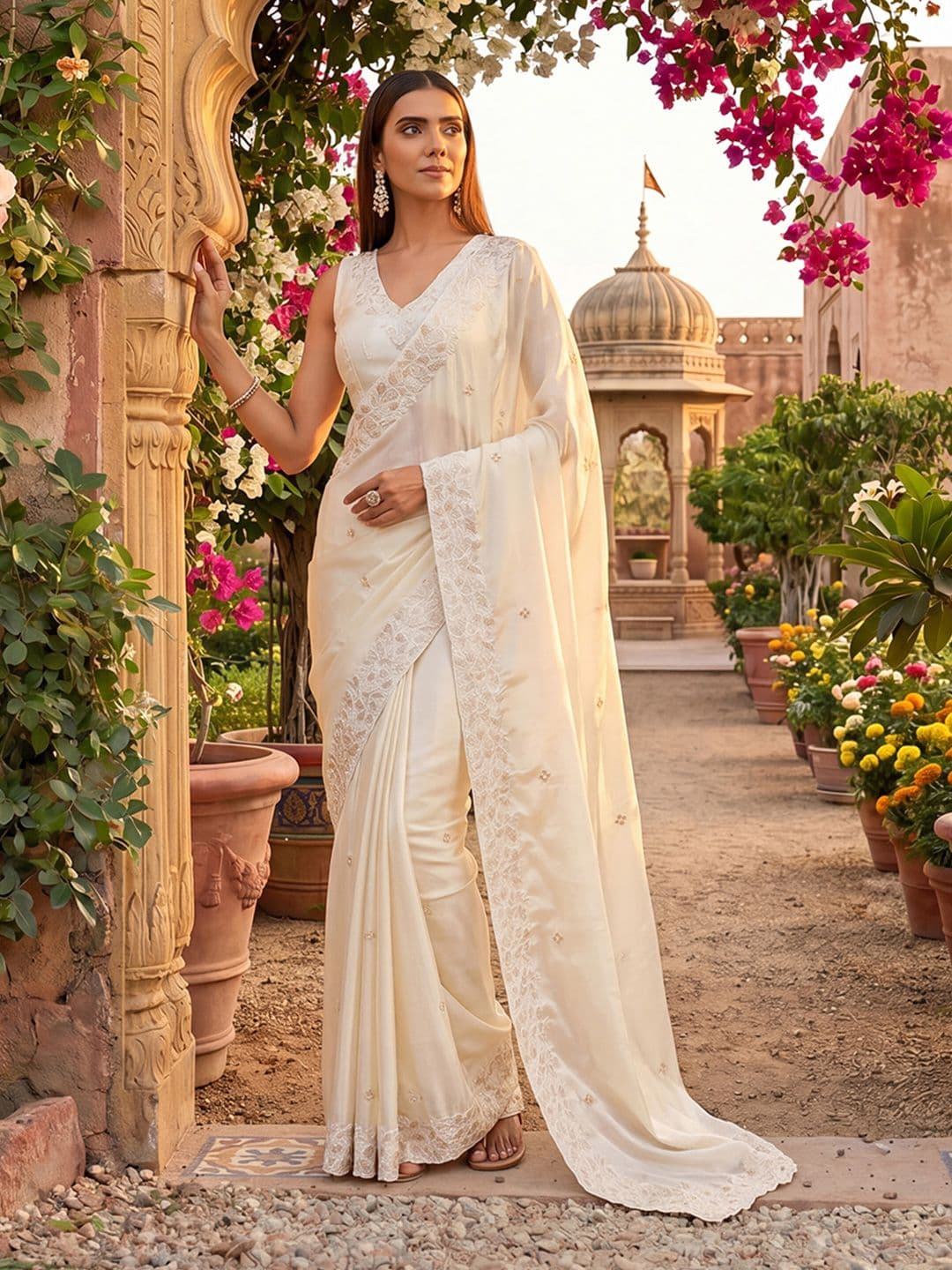 kasee Embellished Embroidered Saree - view 1