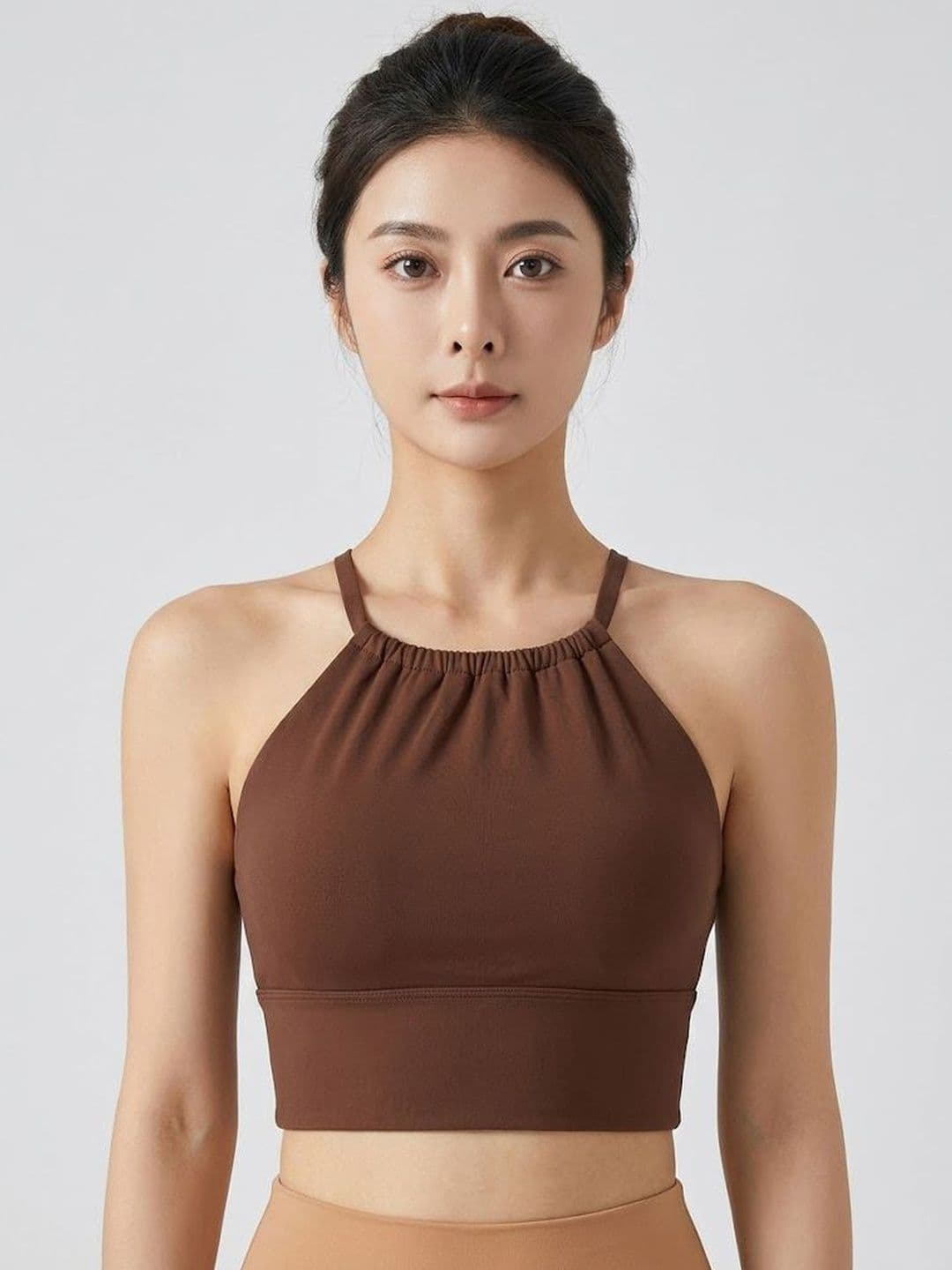 StyleCast Flex Halter Neck Bralette Crop Top - view 1