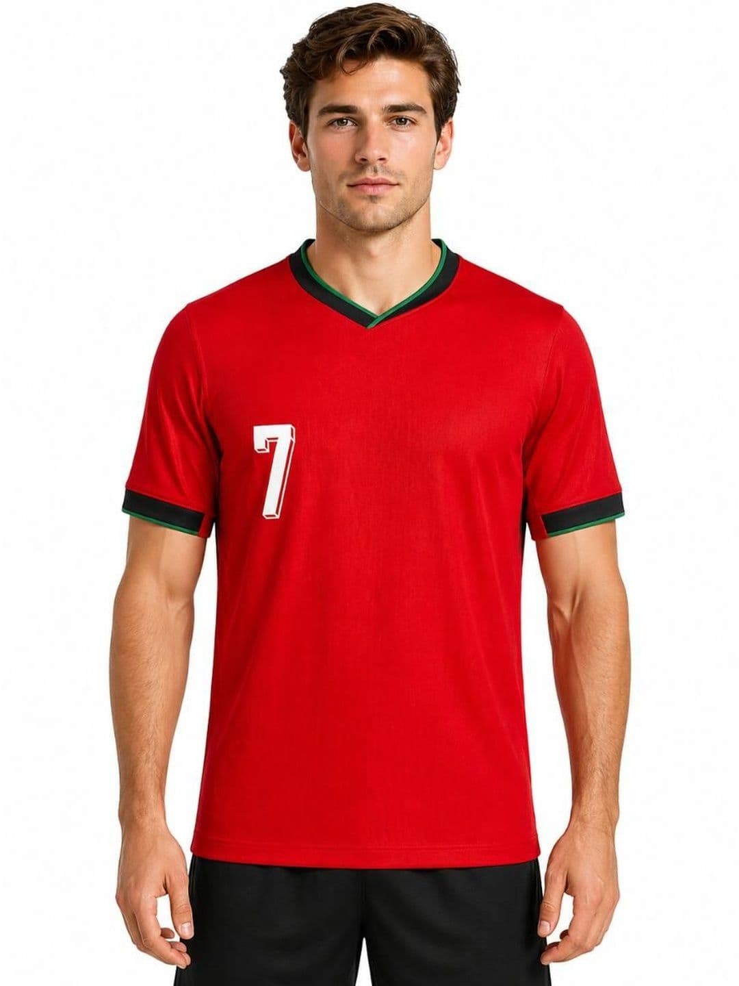 teky Men Solid V-Neck Sports T-shirt - view 1