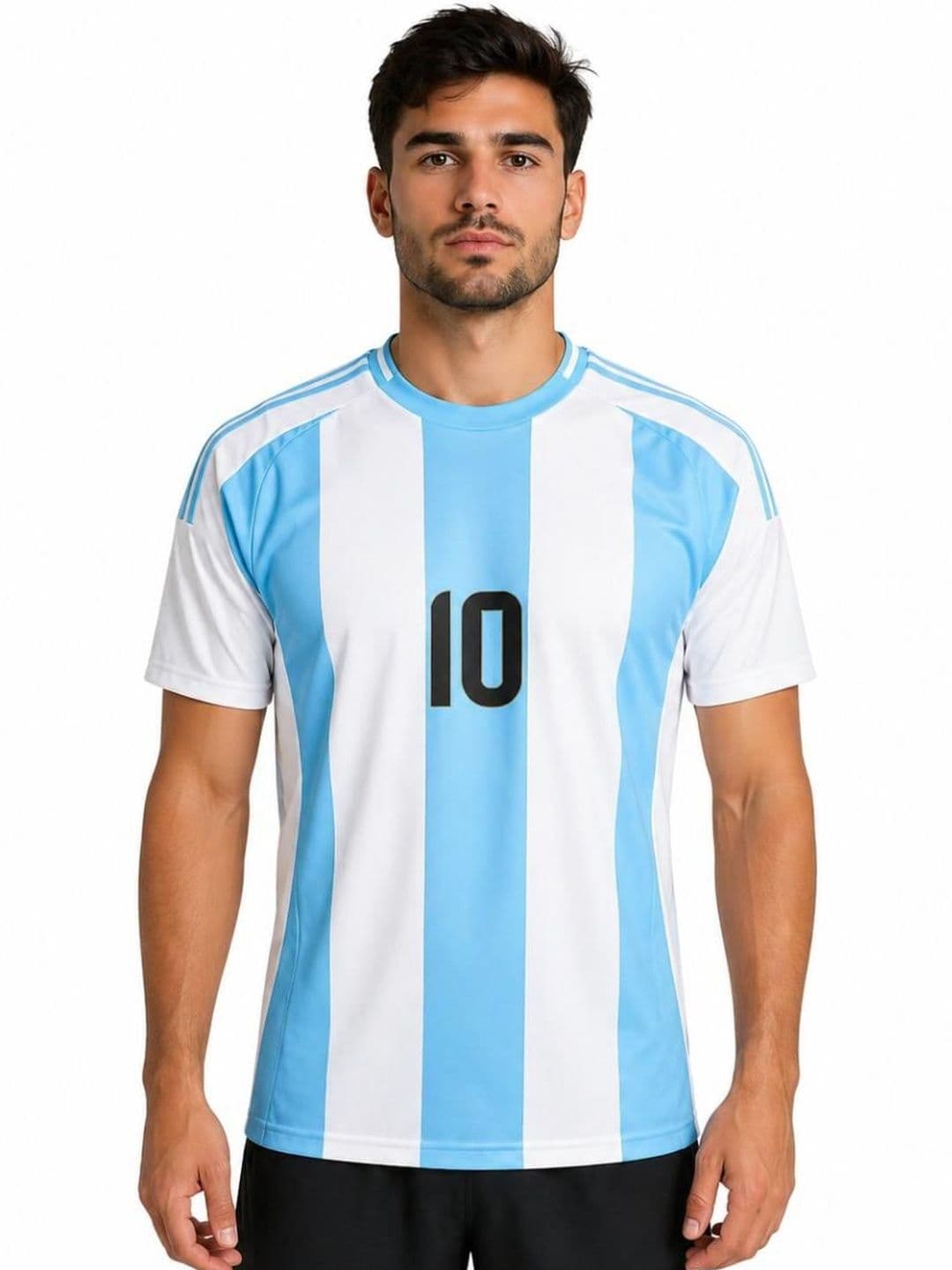 teky Men Lionel Messi Striped T-shirt - view 1
