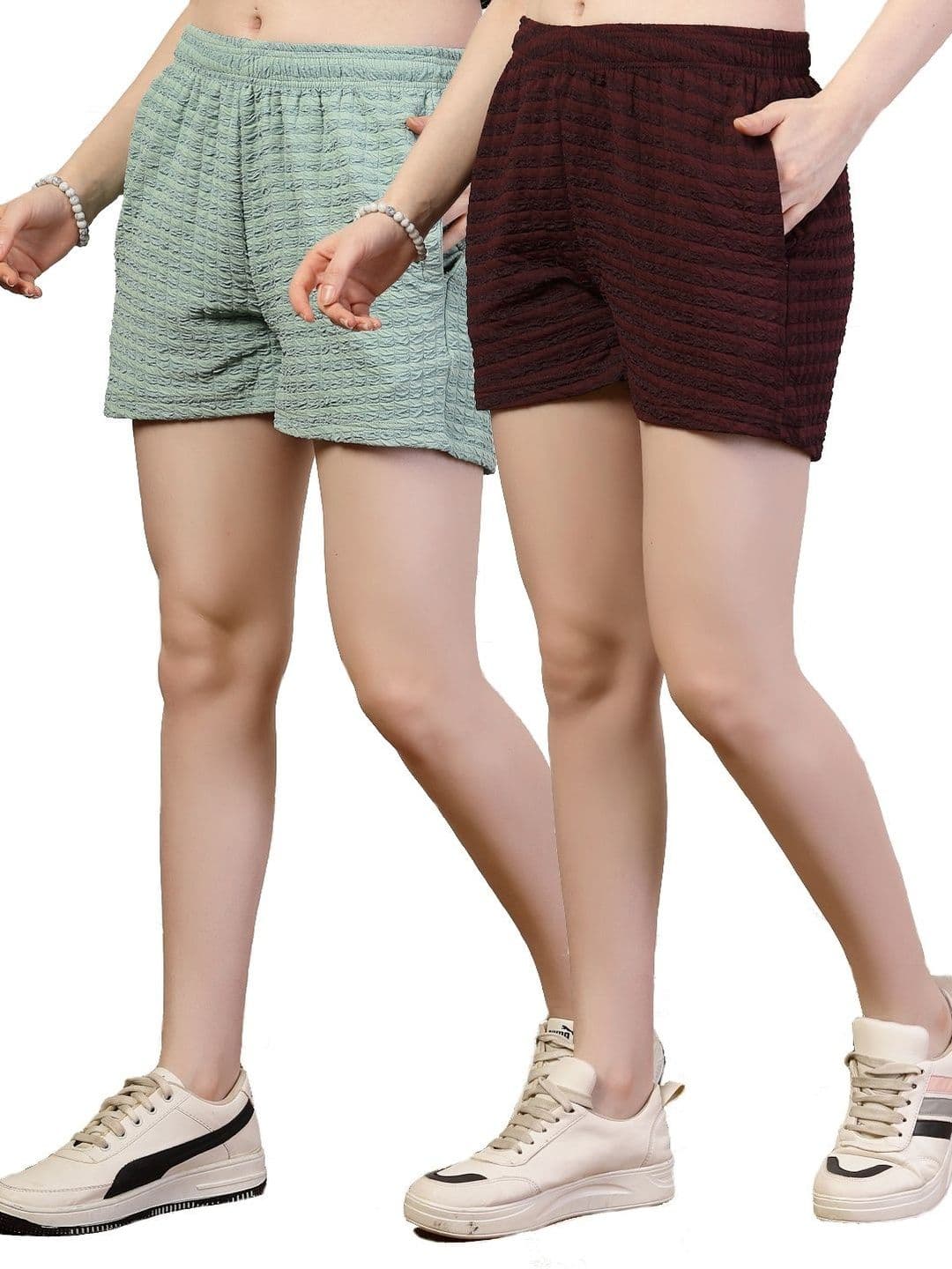The Roadster Lifestyle Co Pack of 2 Self Design Above Knee Regular Shorts - view 1
