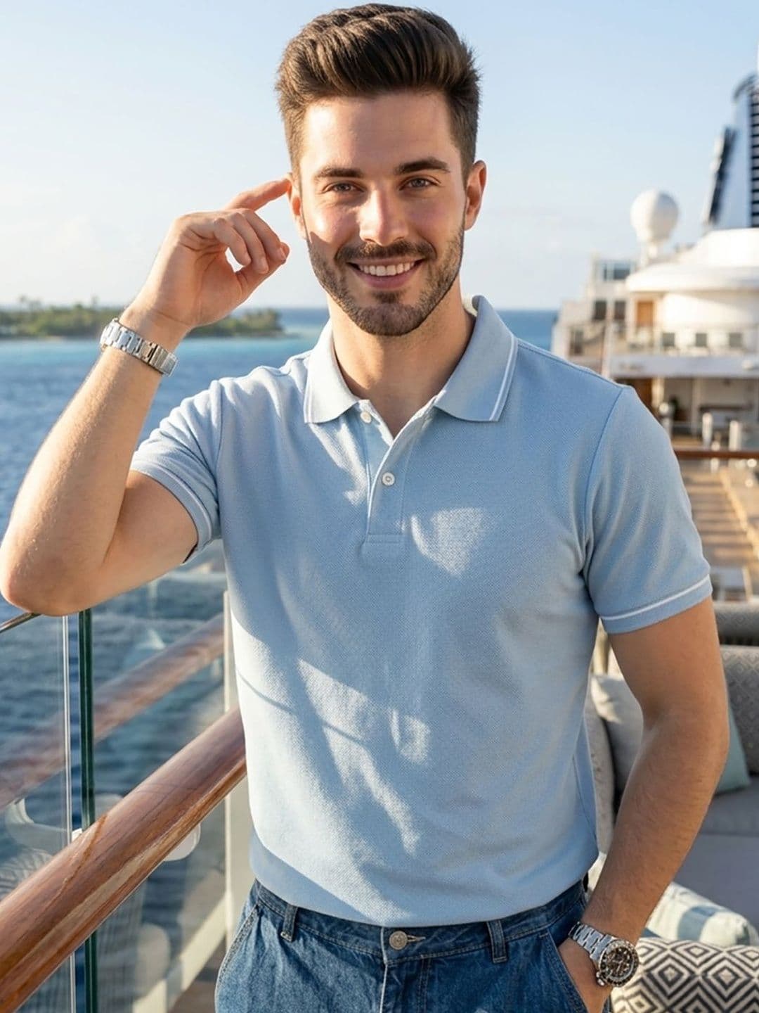 Kook N Keech Men Polo Collar T-shirt - view 1