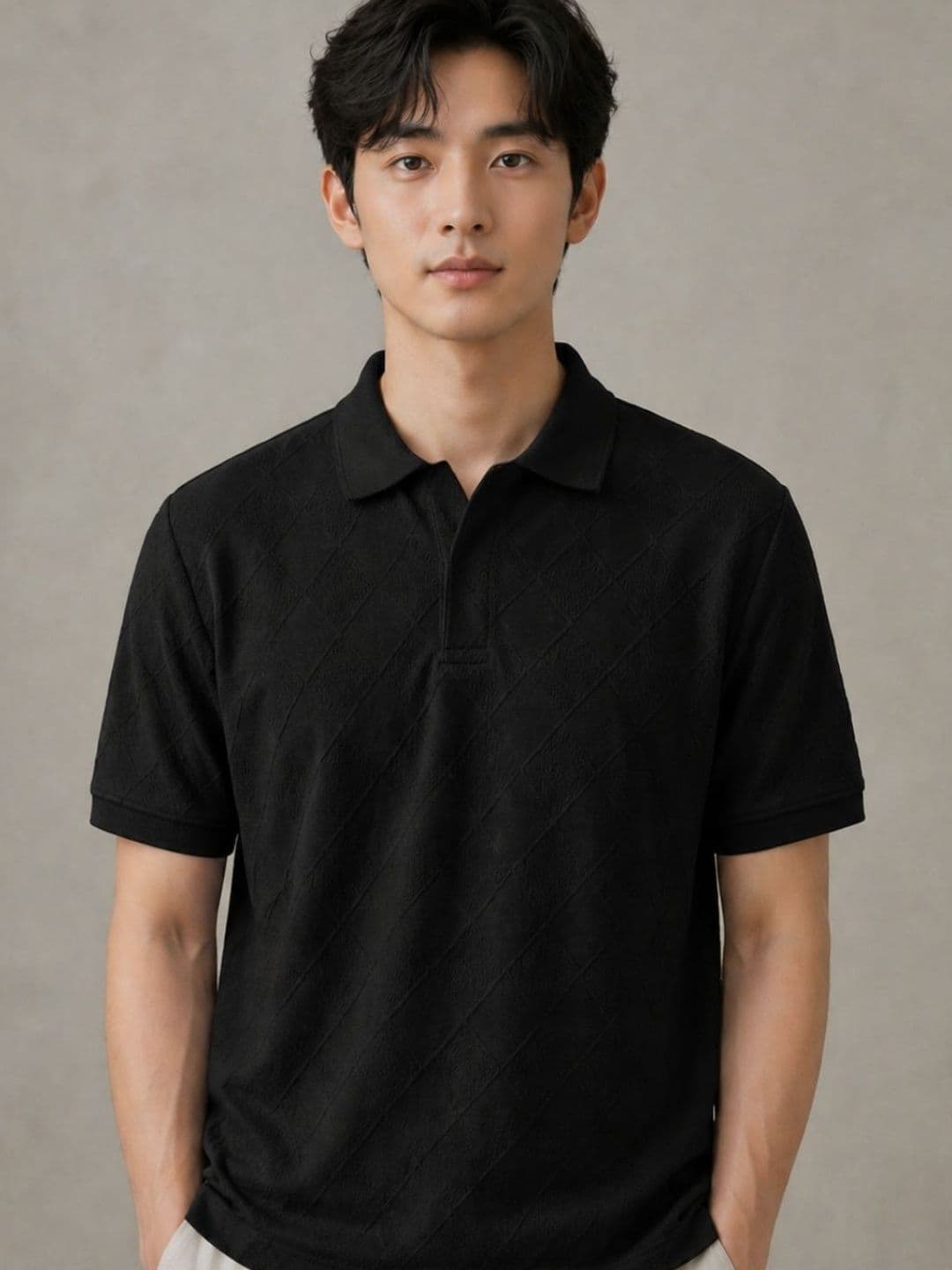 Crazybee Tshirt Men Polo Collar T-shirt - view 1