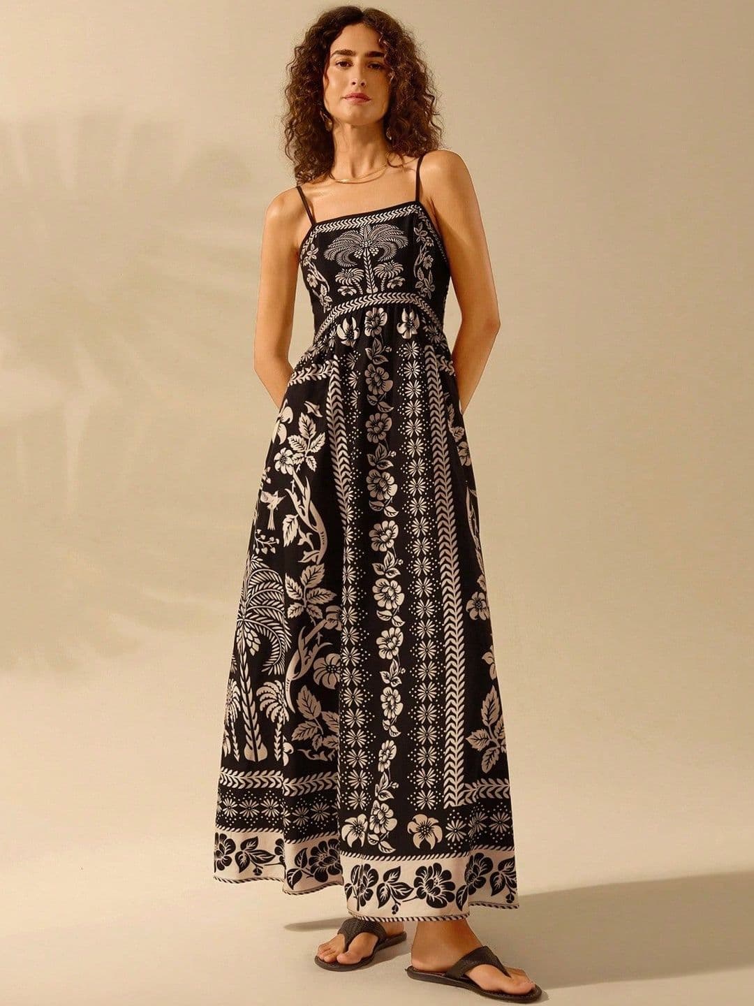 SHEETAL Associates Floral Print Crepe Fit & Flare Maxi Dress - view 1