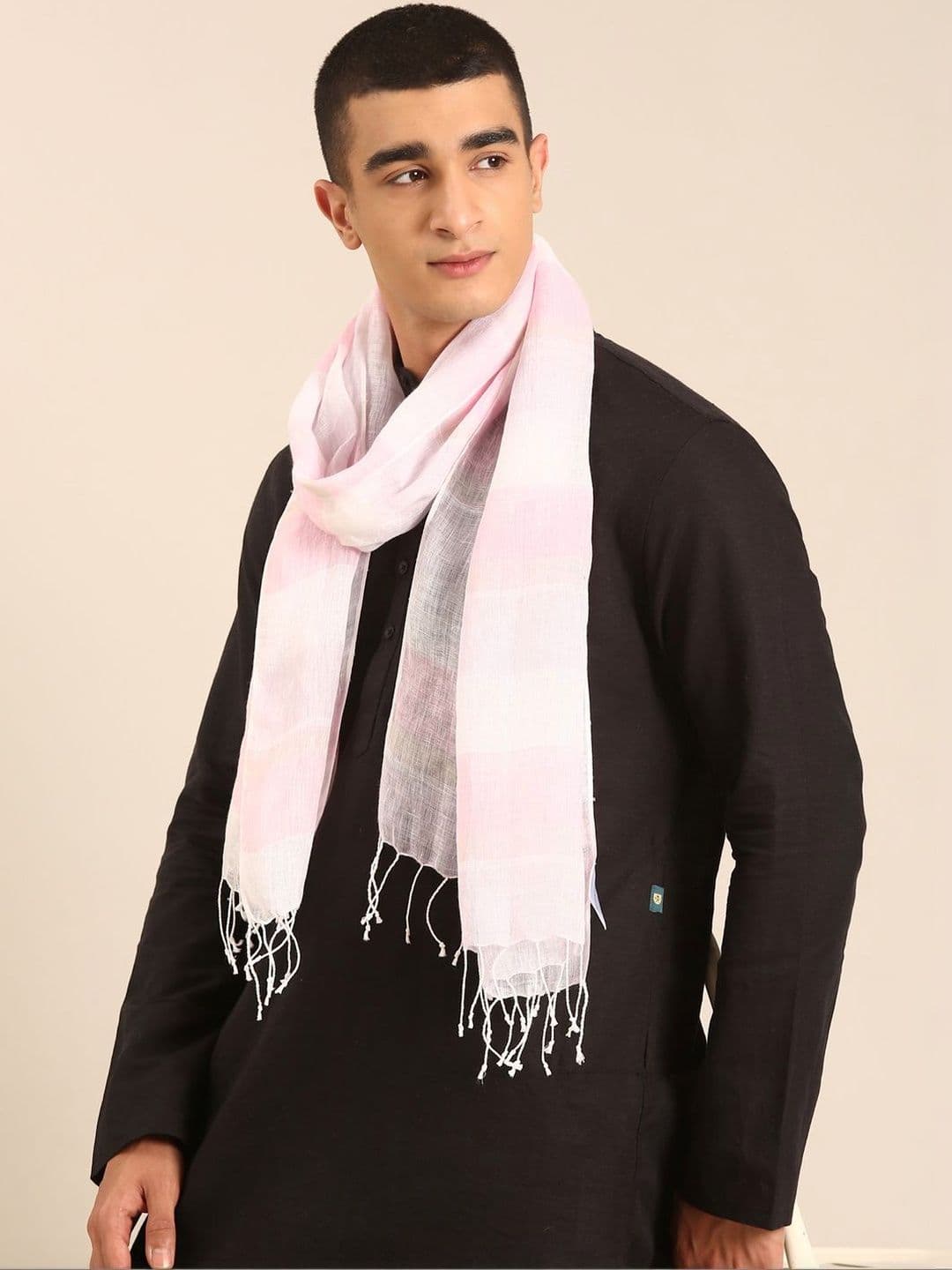 Linen Club Unisex Striped Pure Linen Stole - view 1