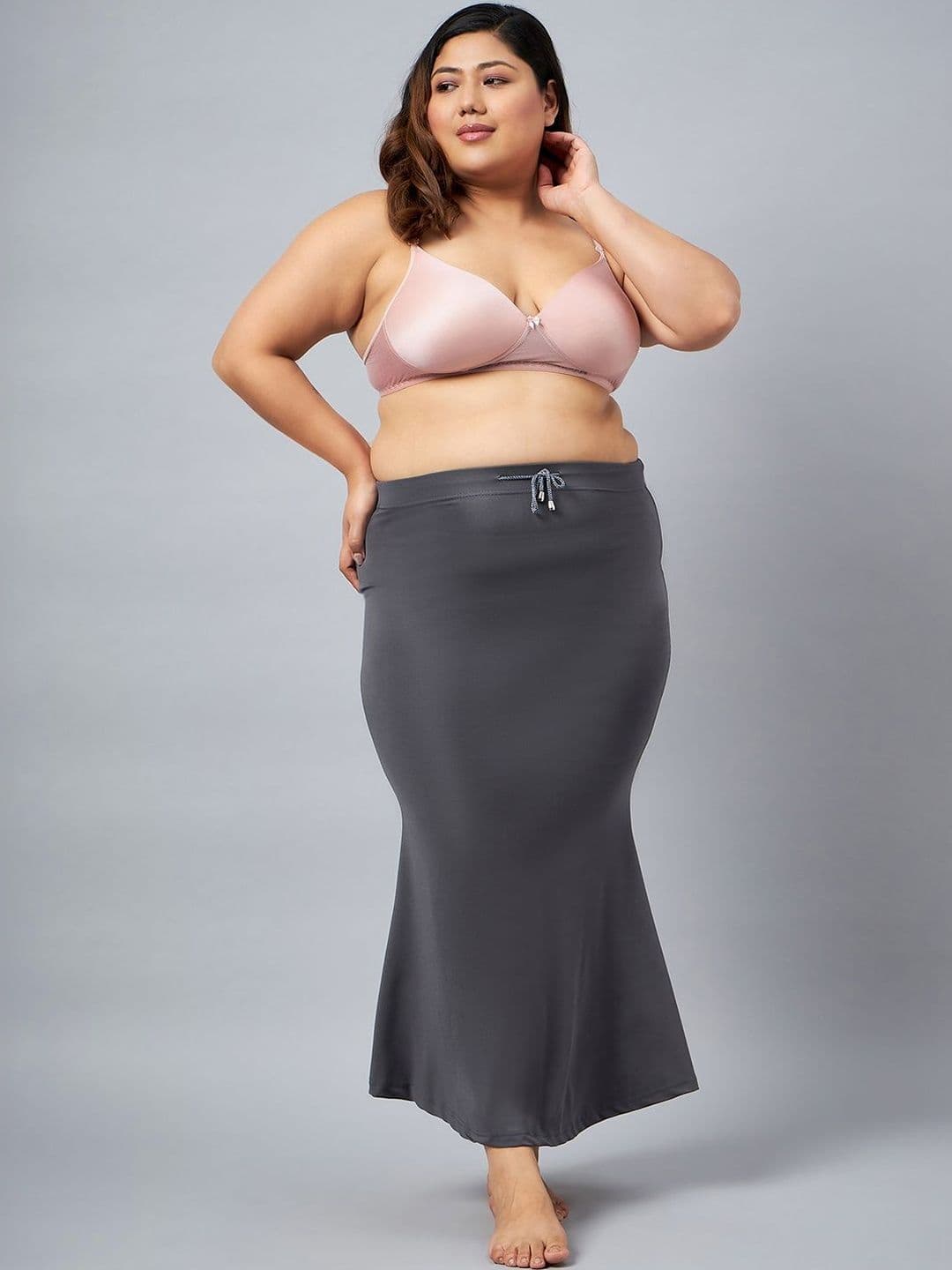 Curves By ZeroKaata Women Plus Size Solid Mermaid Fit Saree Shapewear Petticoat - view 1