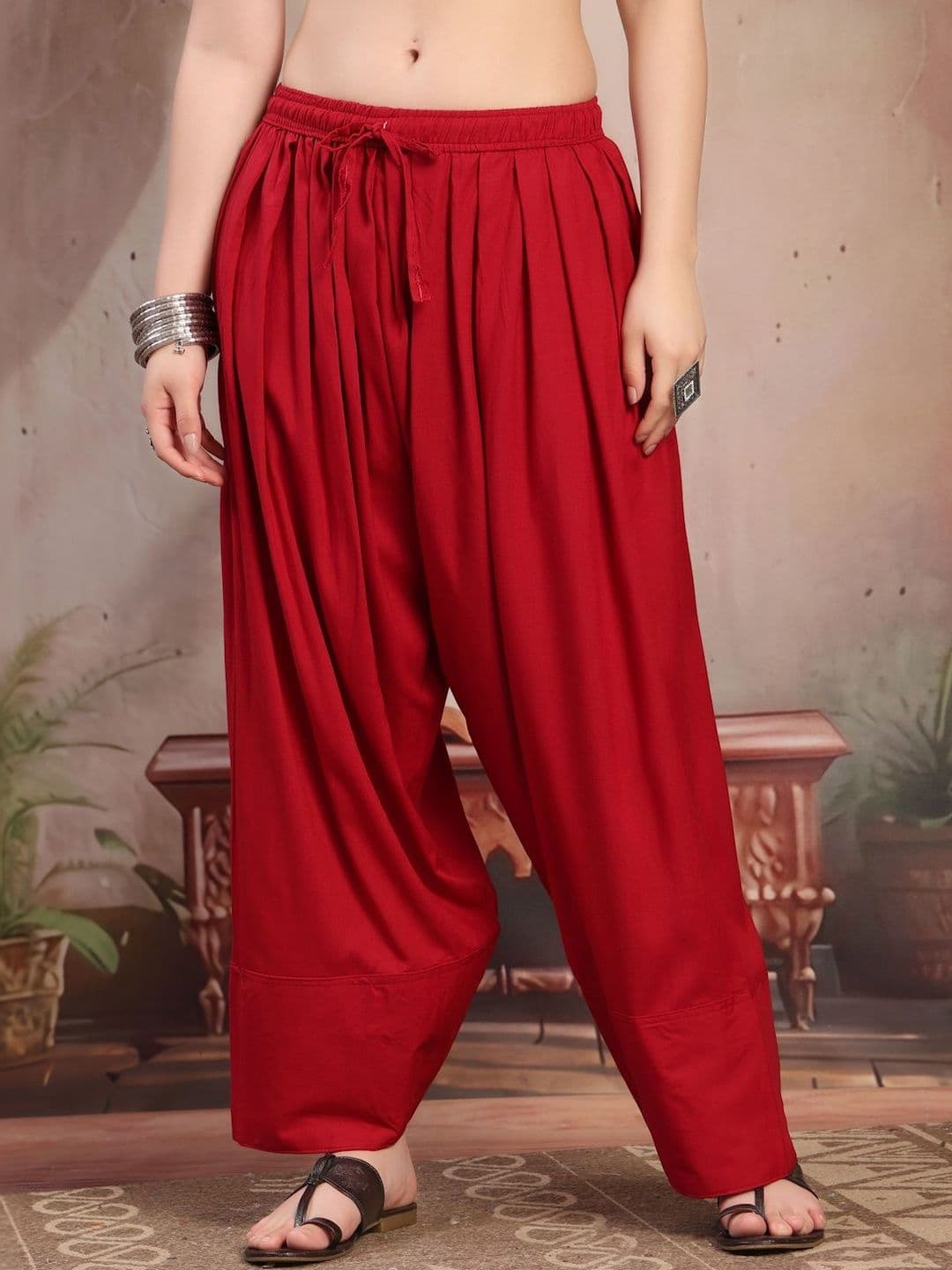 Clora Creation Women Solid Loose Fit Farshi Salwar - view 1