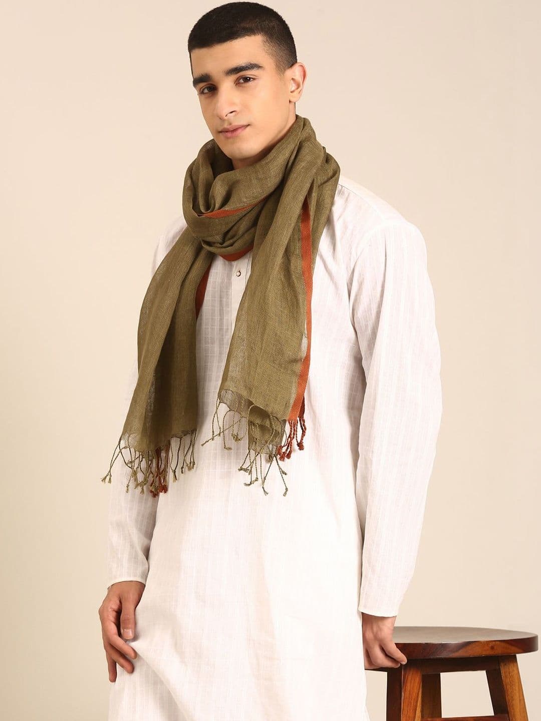Linen Club Unisex Pure Linen Stole - view 1