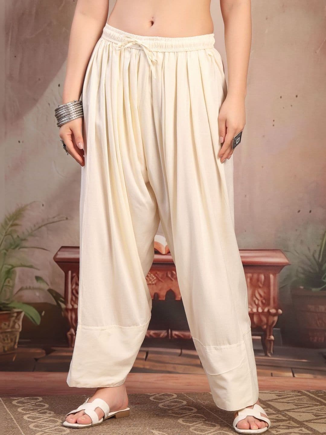 Clora Creation Women Solid Loose Fit Farshi Salwar - view 1
