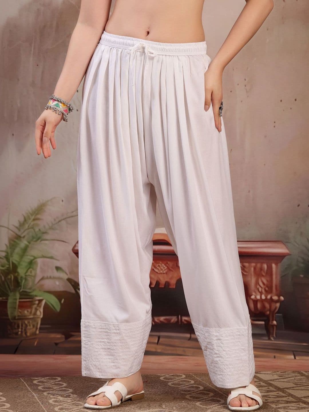 Clora Creation Women Thread Work Loose Fit Farshi Salwar - view 1