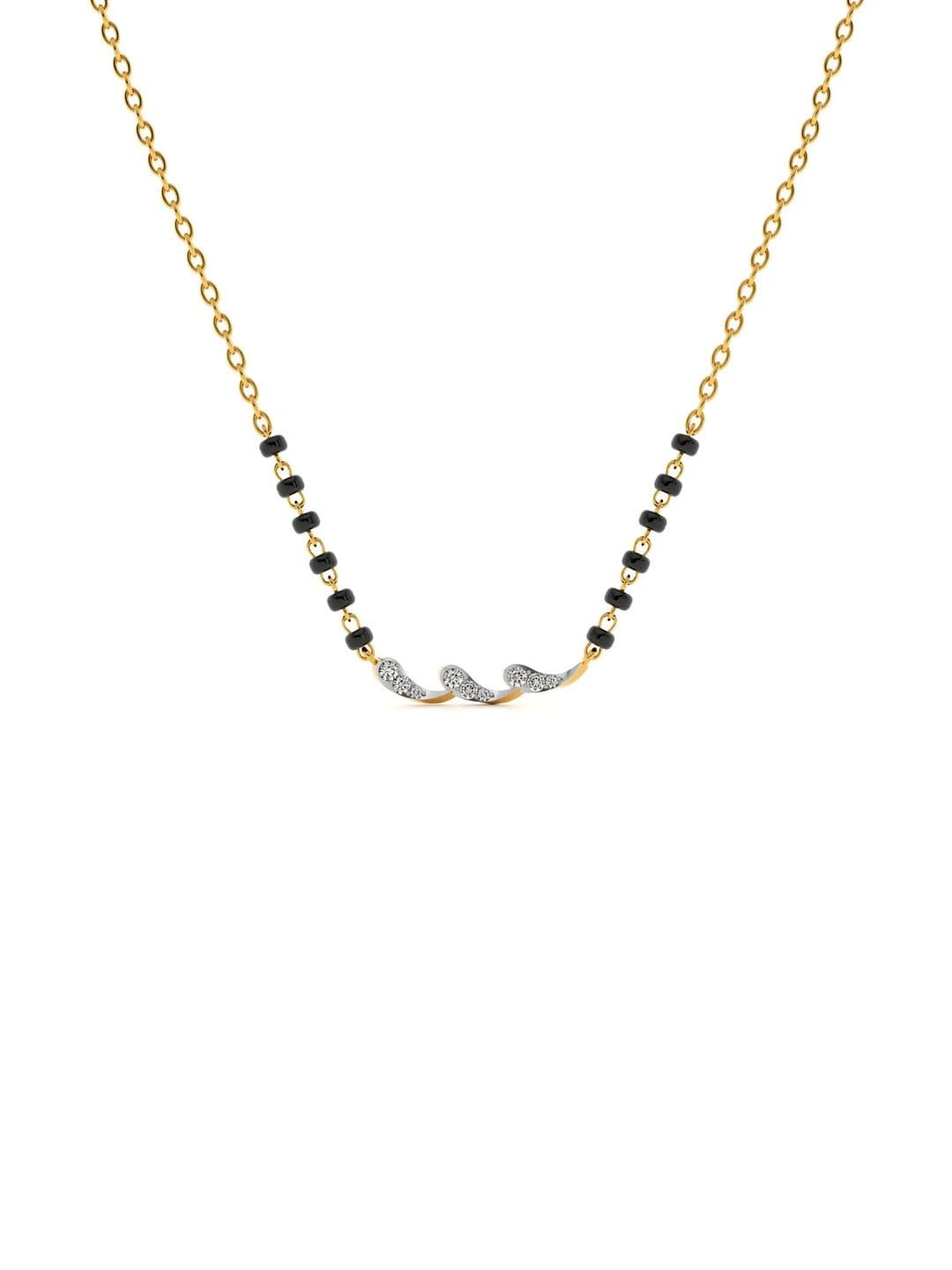 PALMONAS 9KT Gold Diamond Mangalsutra - 1.8 g - view 1