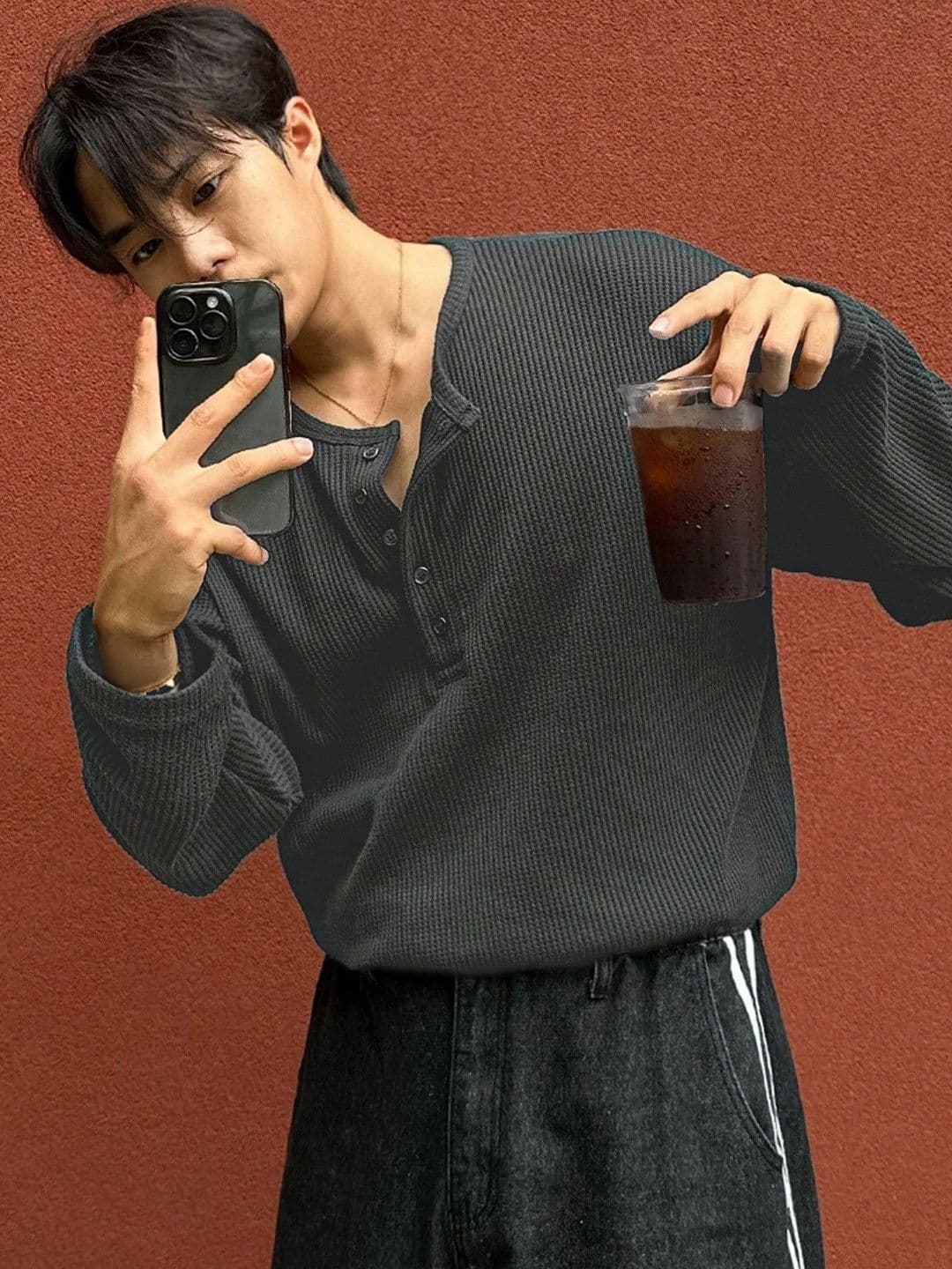 The Modern Soul Men Henley Neck T-shirt - view 1