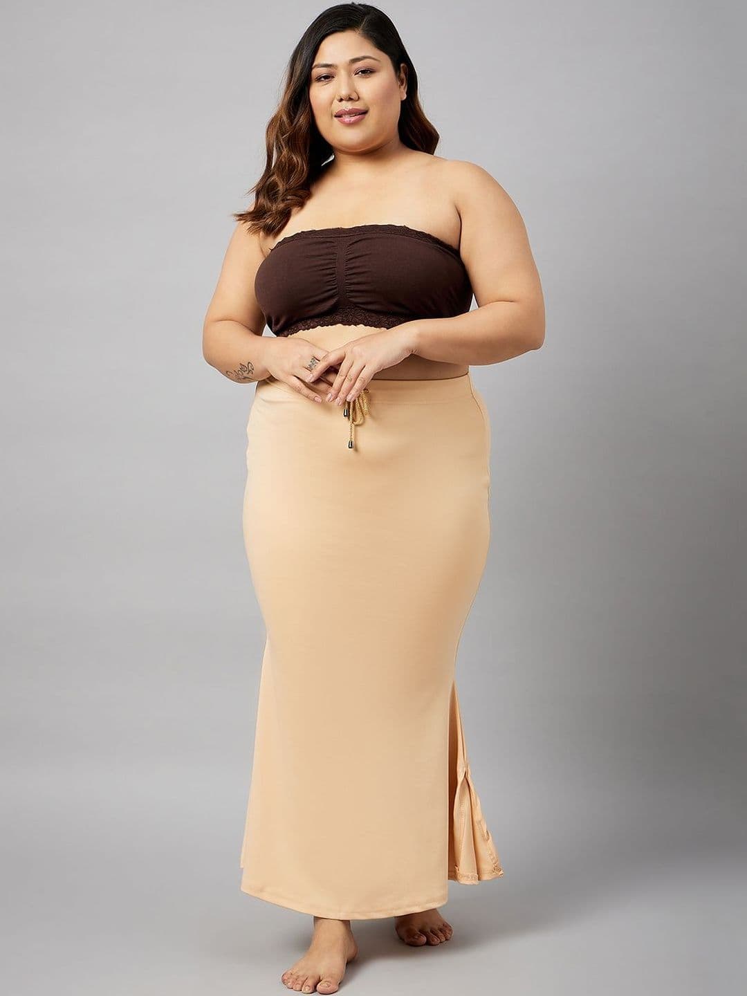 Curves By ZeroKaata Women Plus Size Solid Mermaid Fit Saree Shapewear Petticoat - view 1