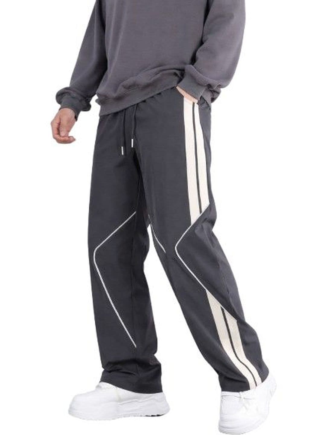 QUTUN Men Straight Fit Geometric Track Pants - view 1