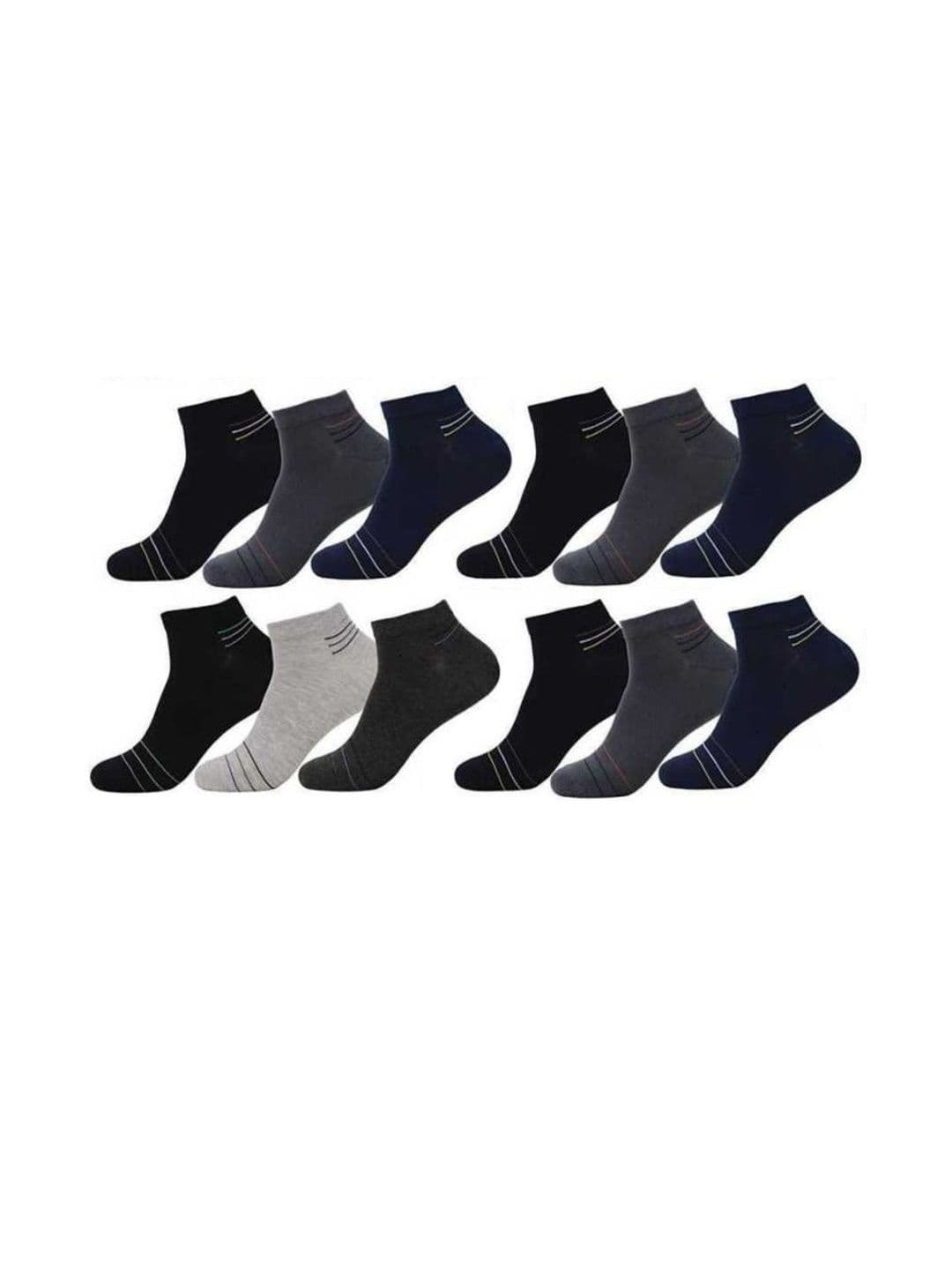 akeet trend Unisex Cotton Assorted Striped Ankle Length Socks - view 1