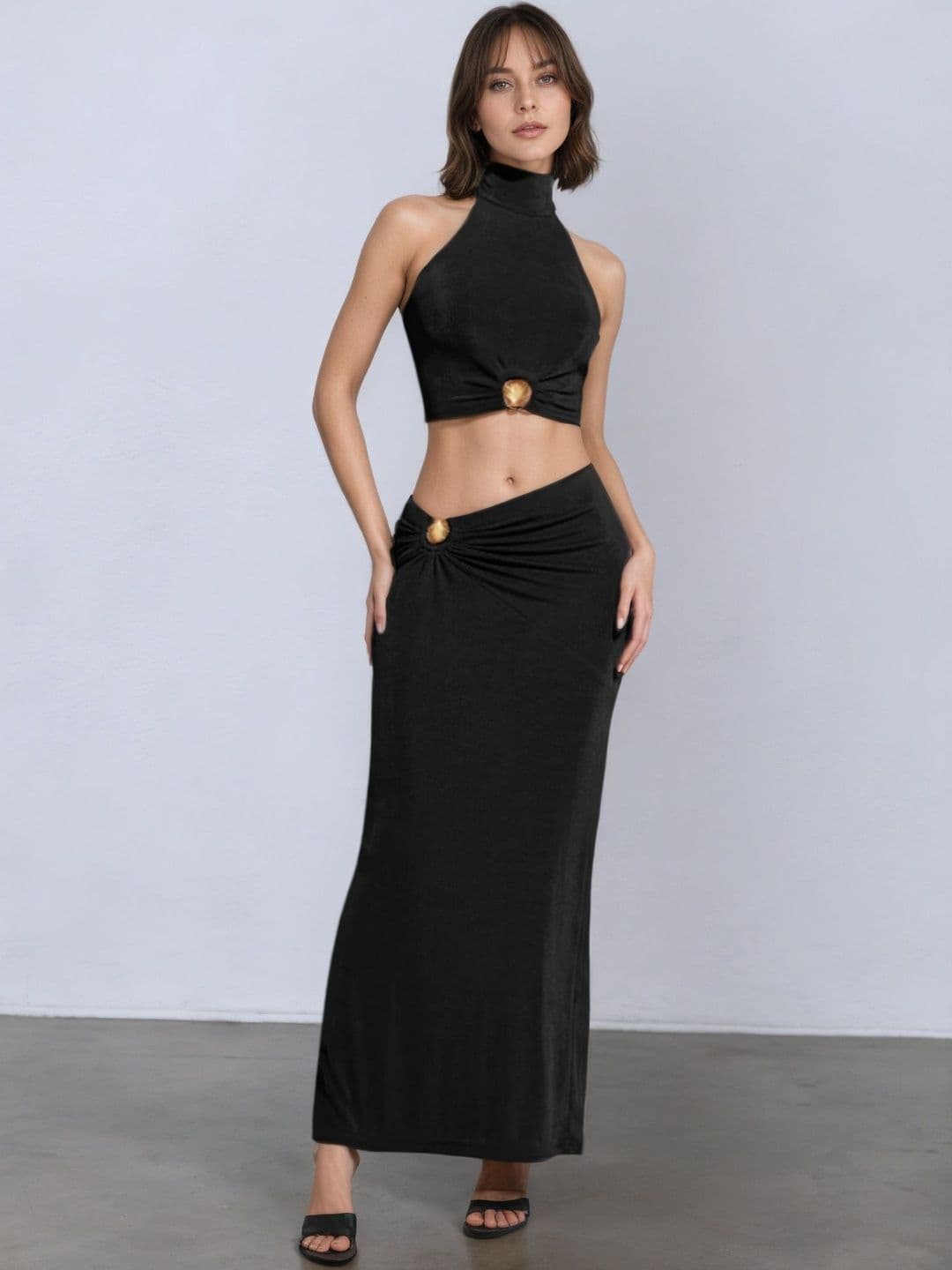 StyleCast Women Draped Maxi Straight Skirt - view 1