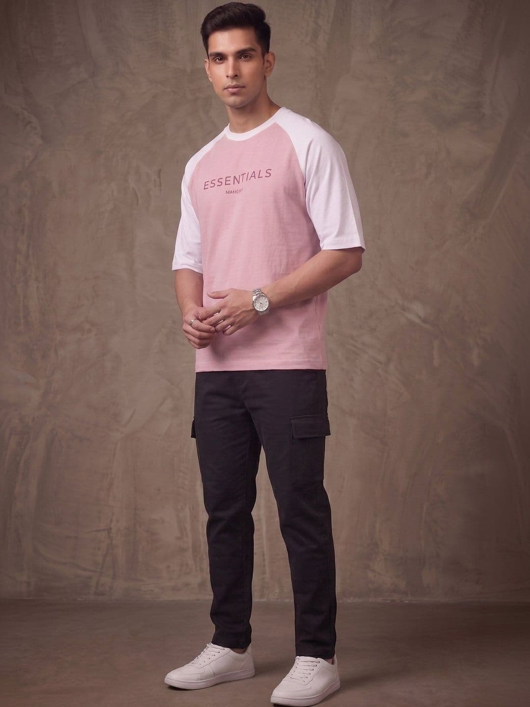 Mast & Harbour Men Typography Colourblocked T-shirt - view 1