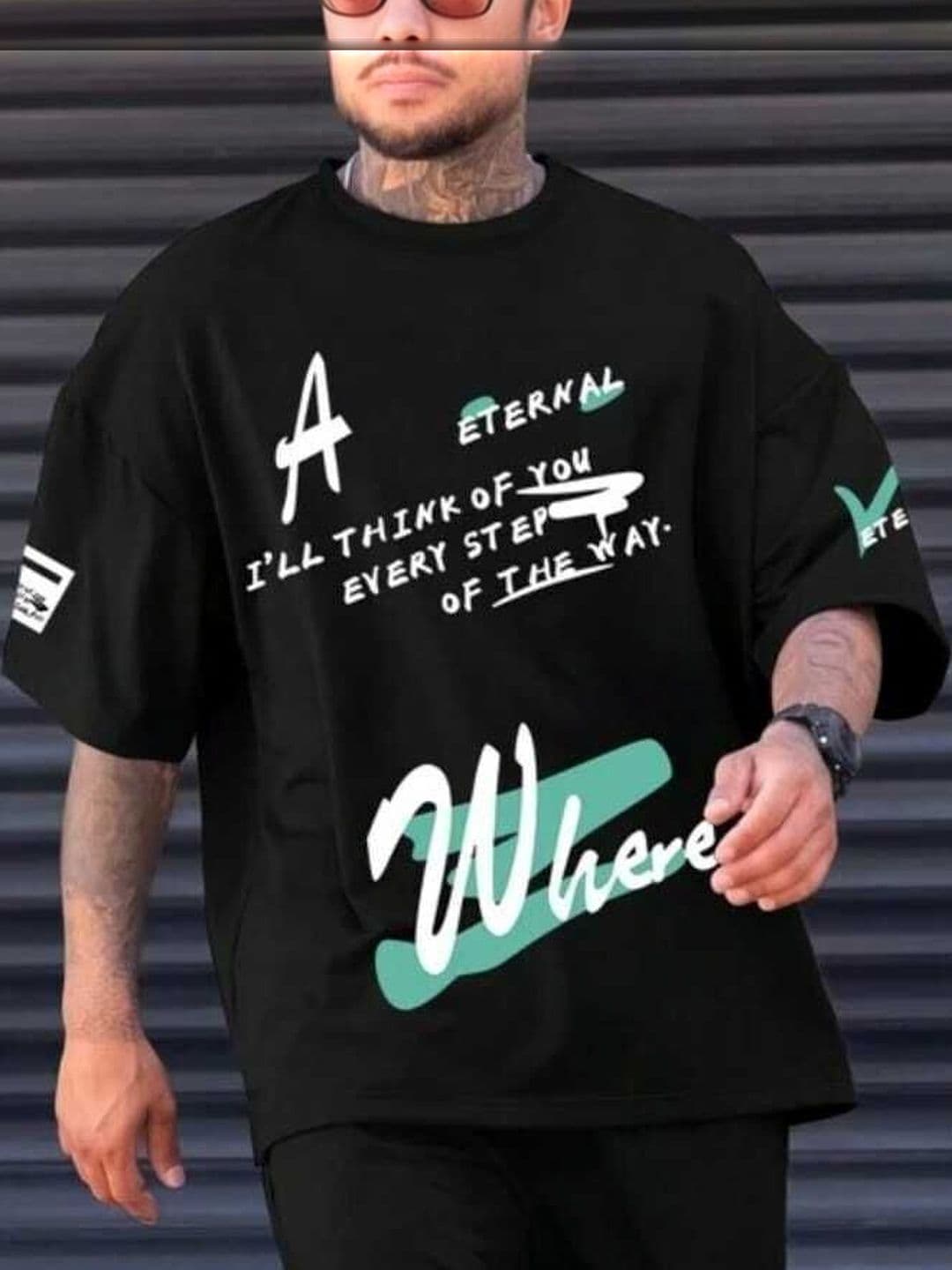 LazyGreg Men Typography Printed Pure Cotton T-shirt - view 1