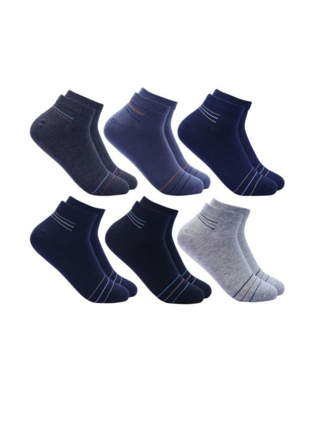 akeet trend Unisex Cotton Assorted Striped Ankle Length Socks - view 1
